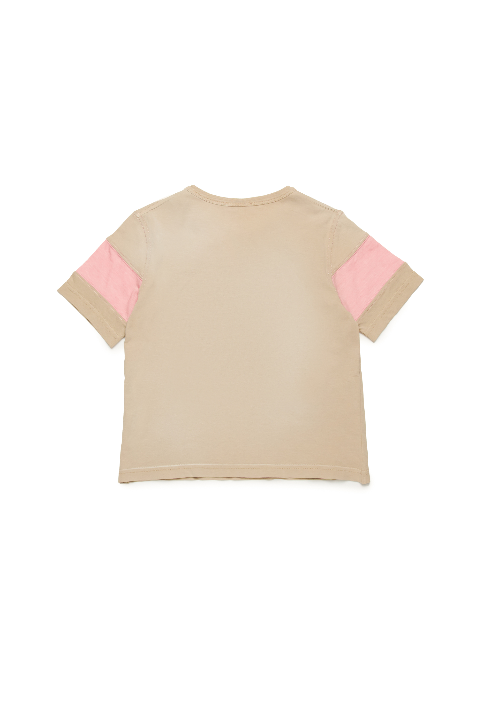 Diesel - TUNCUSL, Woman's T-shirt with crystal outline logo in Light Brown - 2