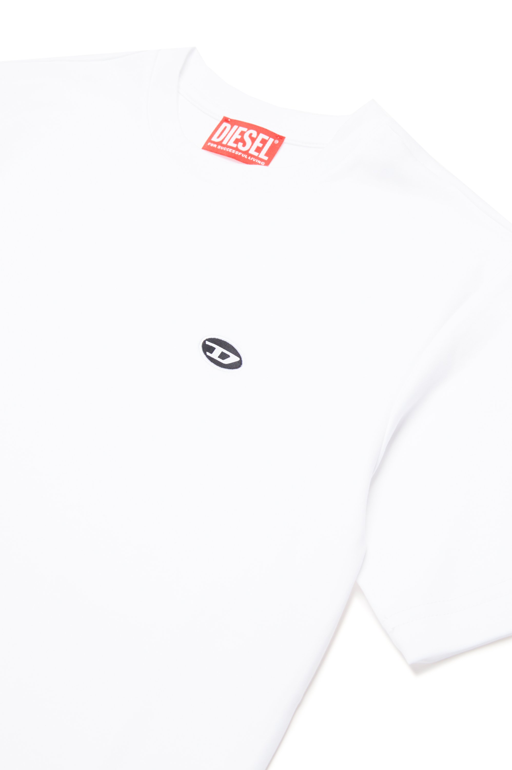 Diesel - TJUSTDOVALPJ OVER, Man T-shirt in organic cotton in White - Image 3