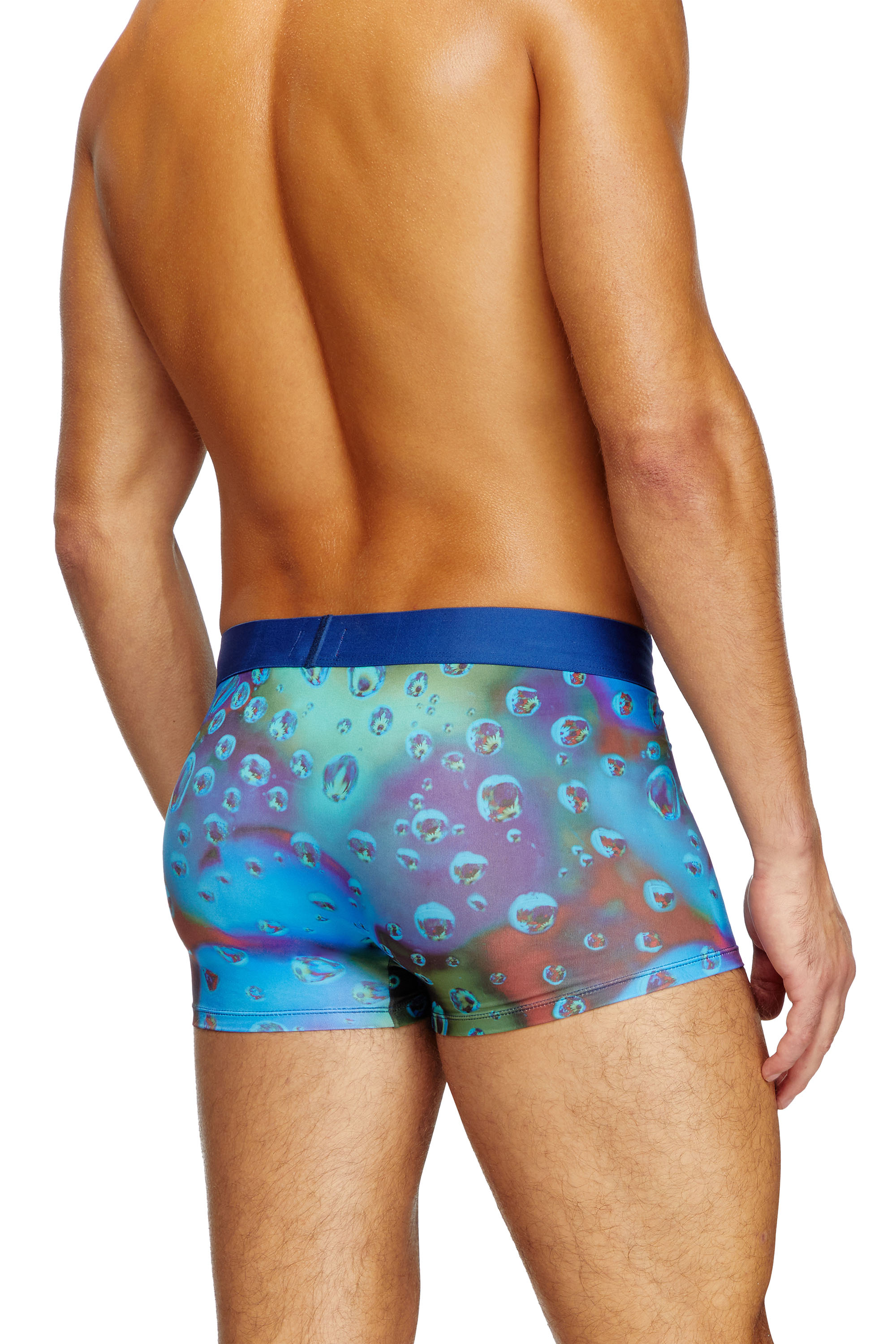 Diesel - DAMIEN-D-POP-40, Man's Boxer briefs with acid rain print in Blue - 3