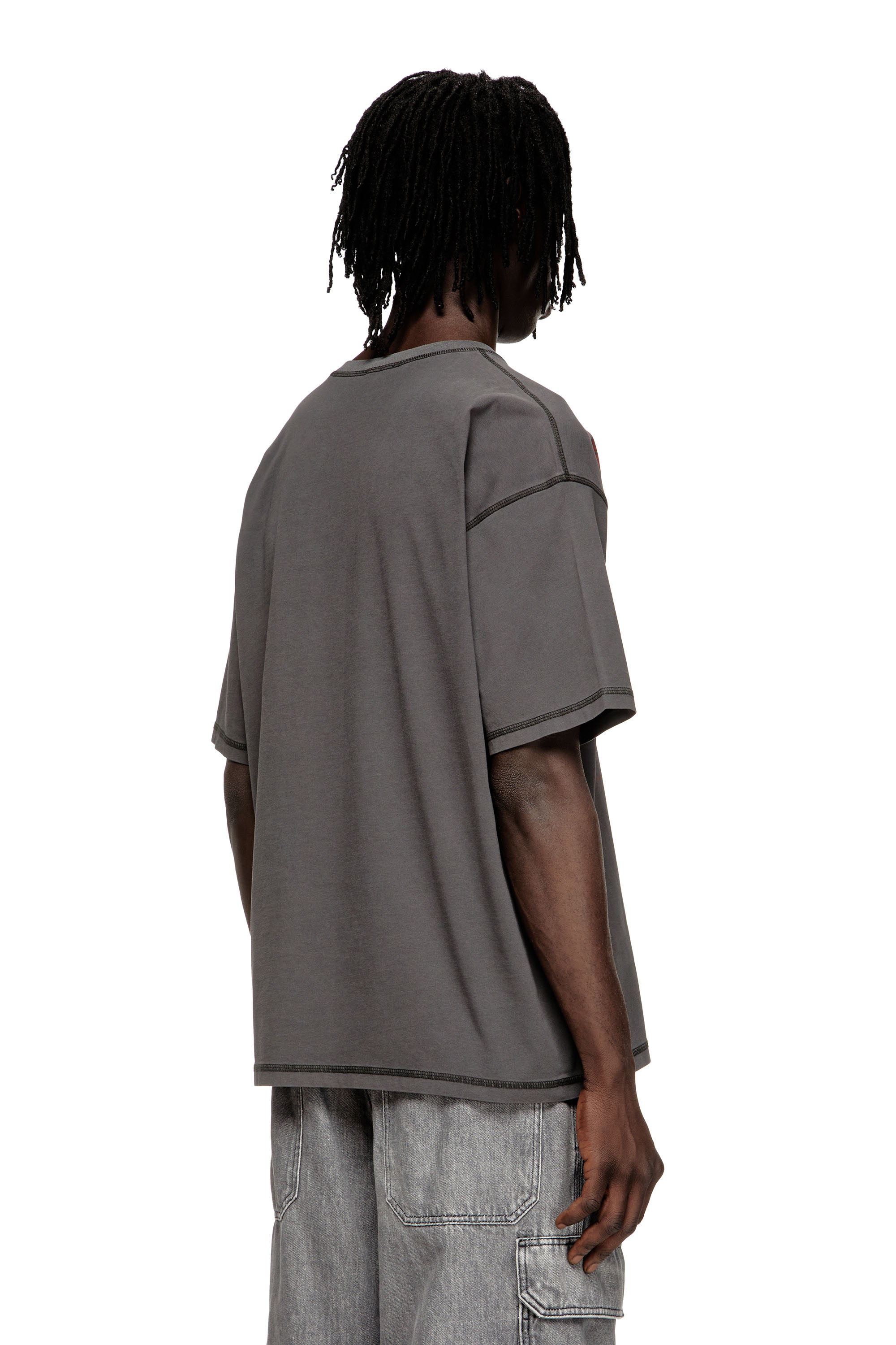 Diesel - T-BOXT-T5, Man's Cotton T-shirt with Oval D print in null - 4