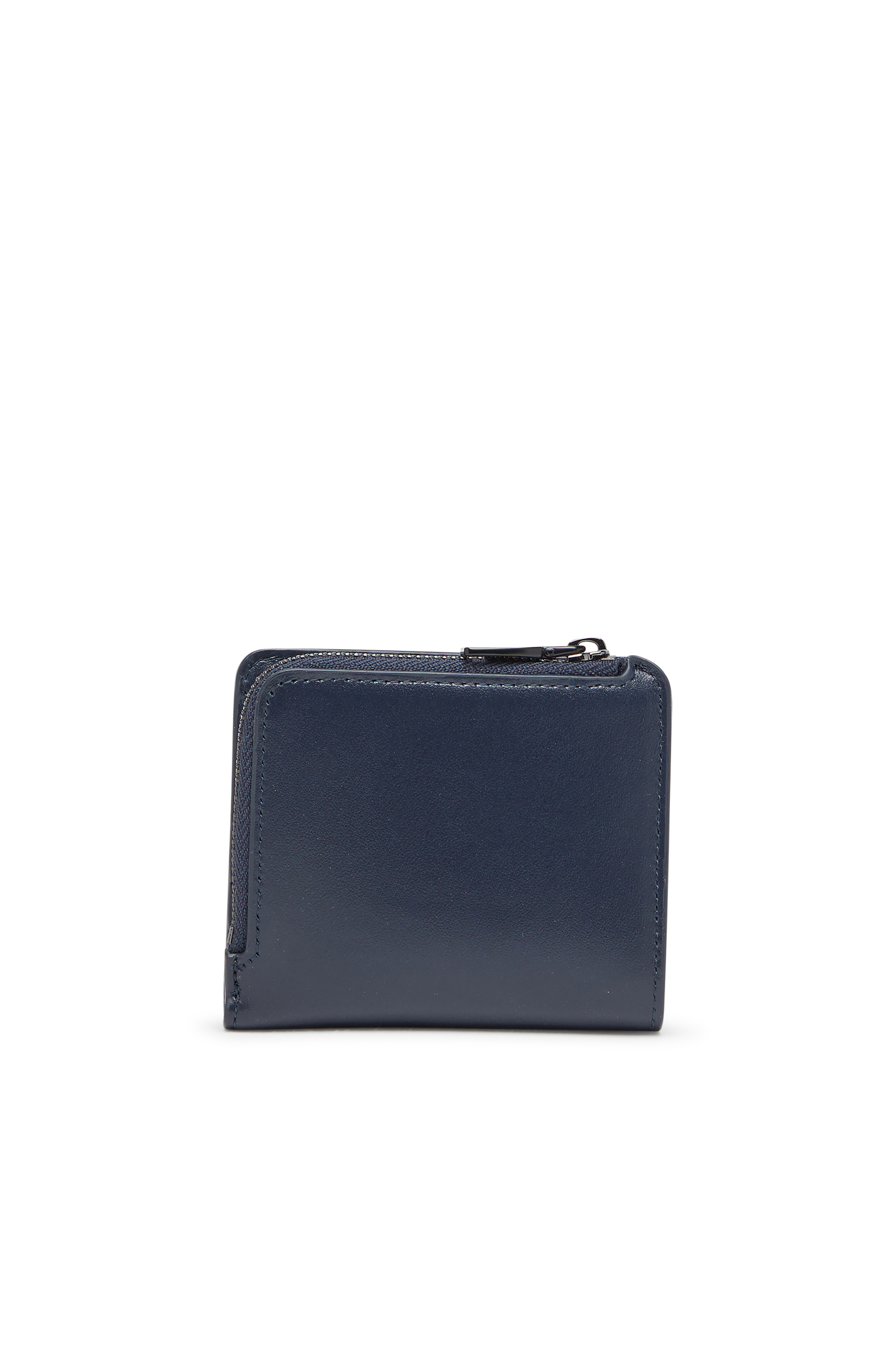 Diesel - HOLI -D BI FOLD ZIP L, Man's Zipped leather card holder in Blue - 2