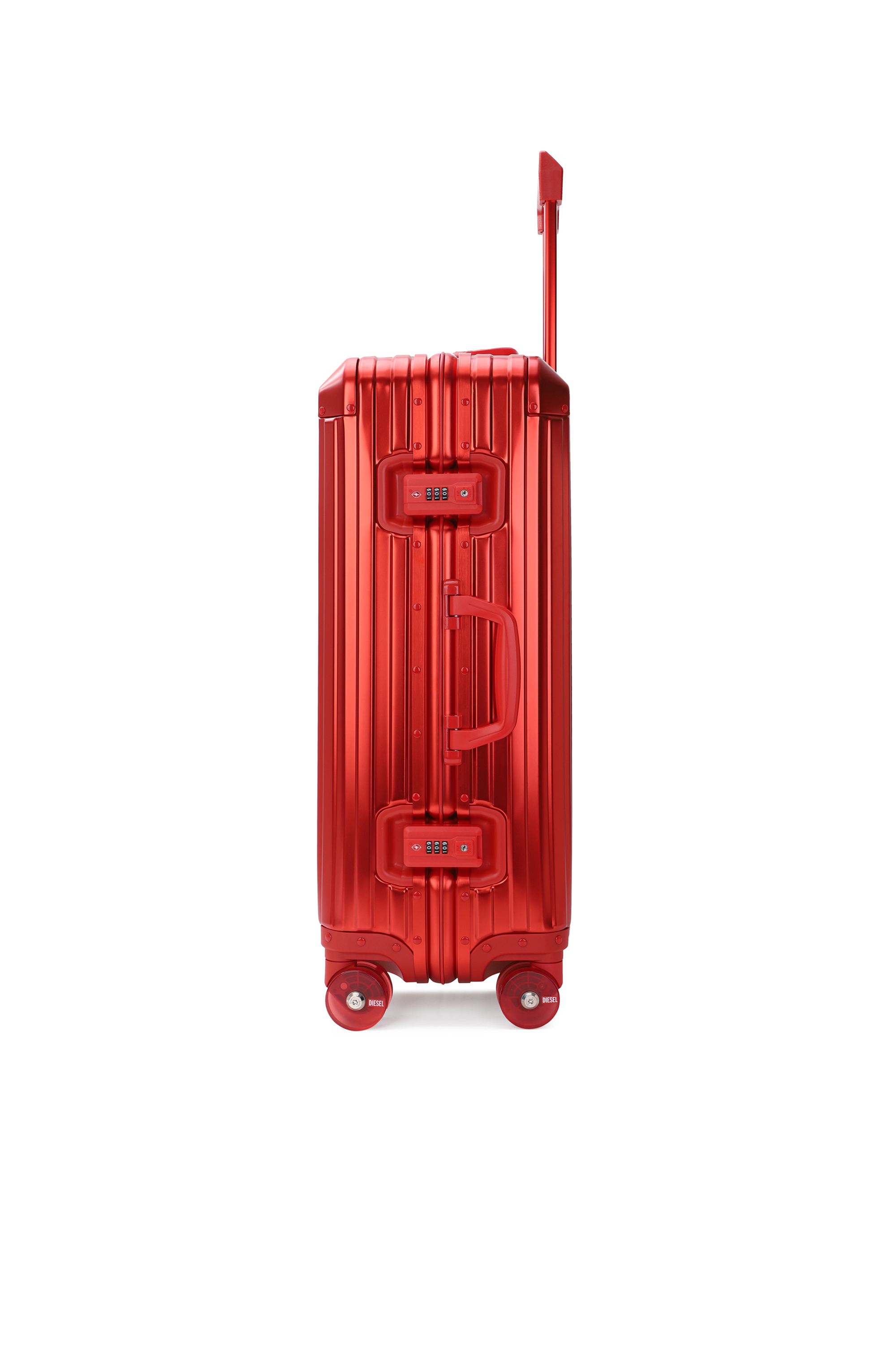 Diesel - DIESEL ALUMINUM TROLLEY- DSL002, Unisex's Aluminum suitcase size M in Red - 4