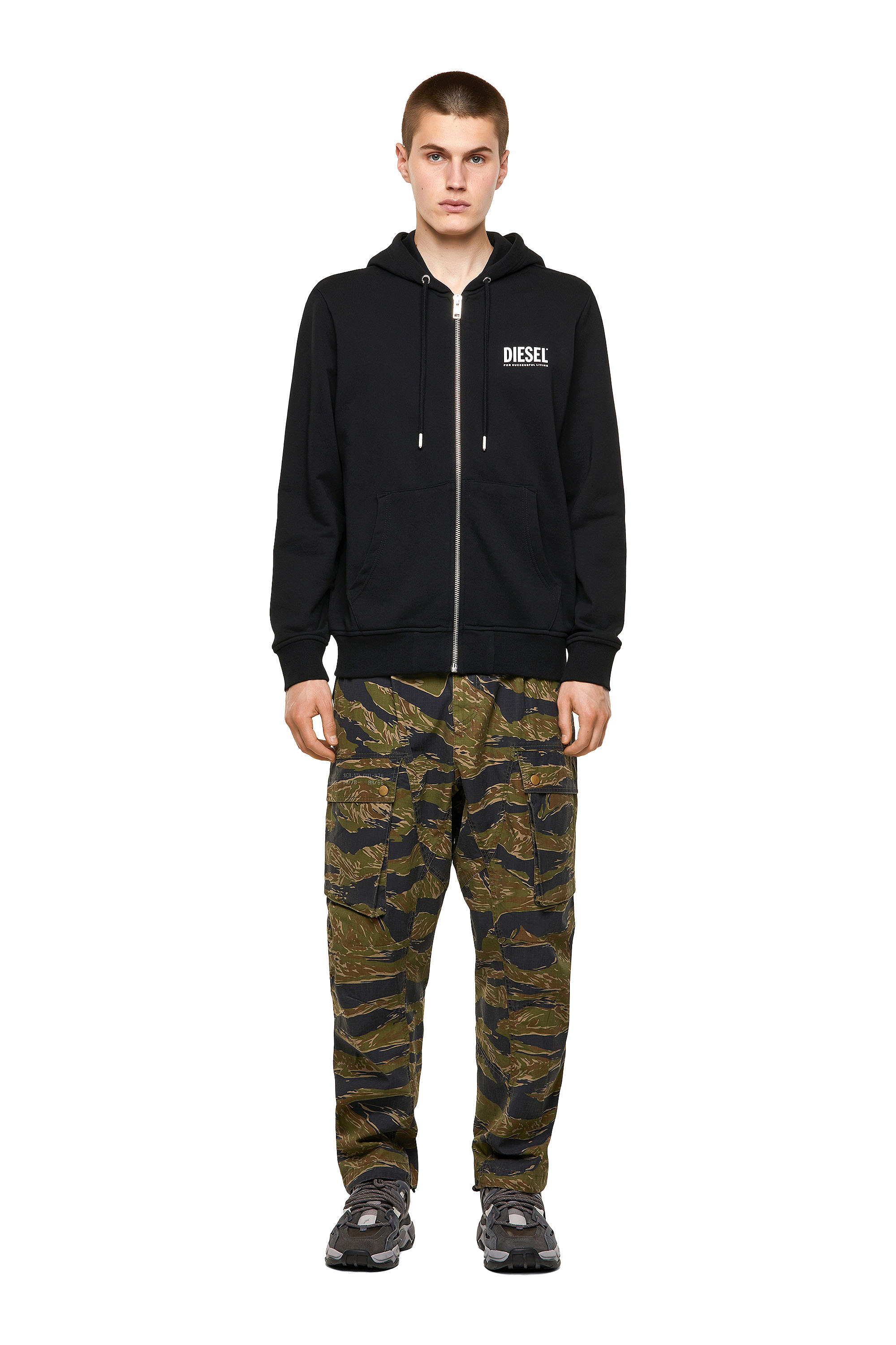 S-GIRK-HOOD-ZIP-ECOL, Black Diesel - S-GIRK-HOOD-ZIP-ECOL, Black - Image 1