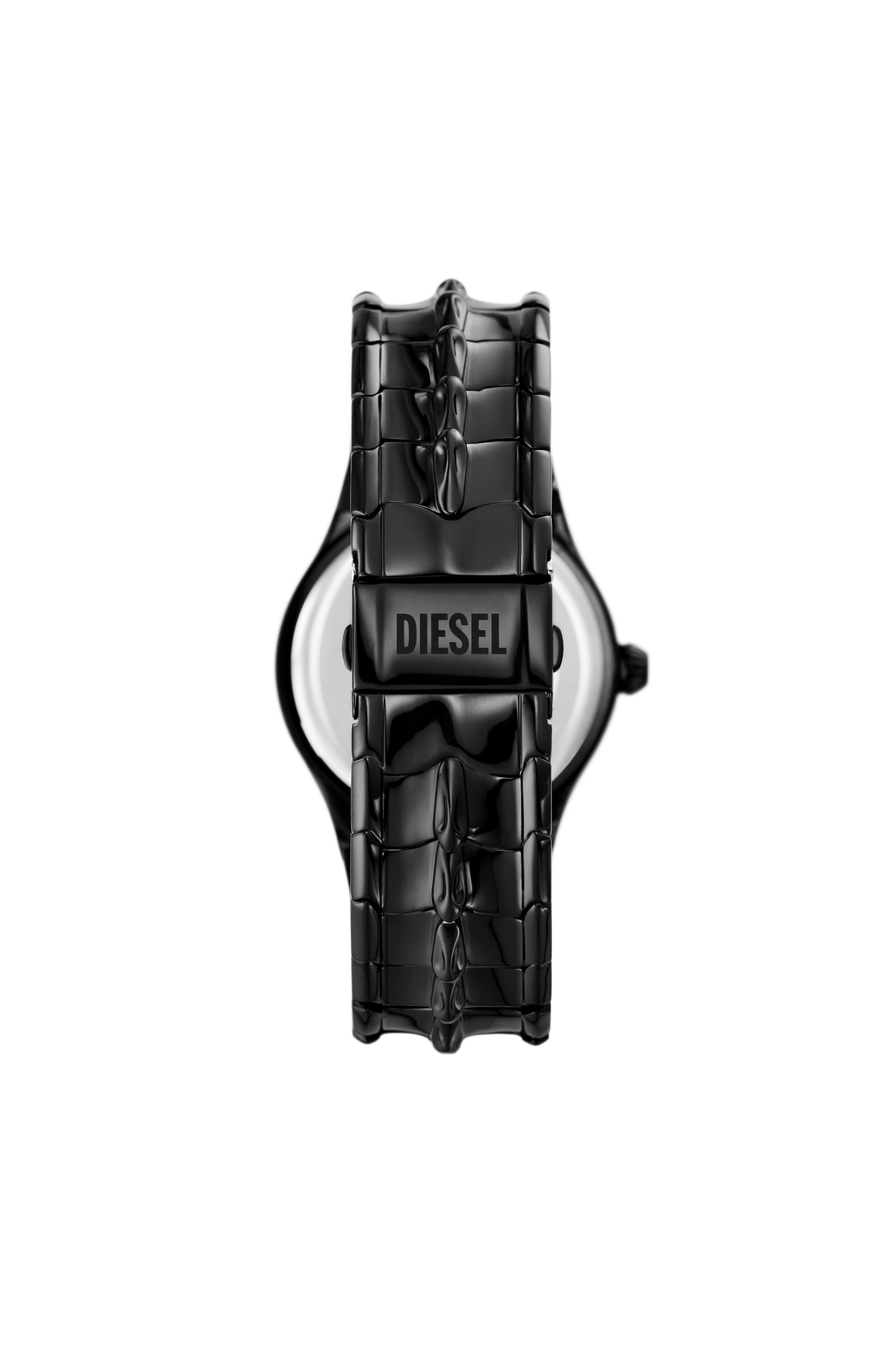 Diesel - DZ2198, Man Vert three-hand date black stainless steel watch in Black - Image 3