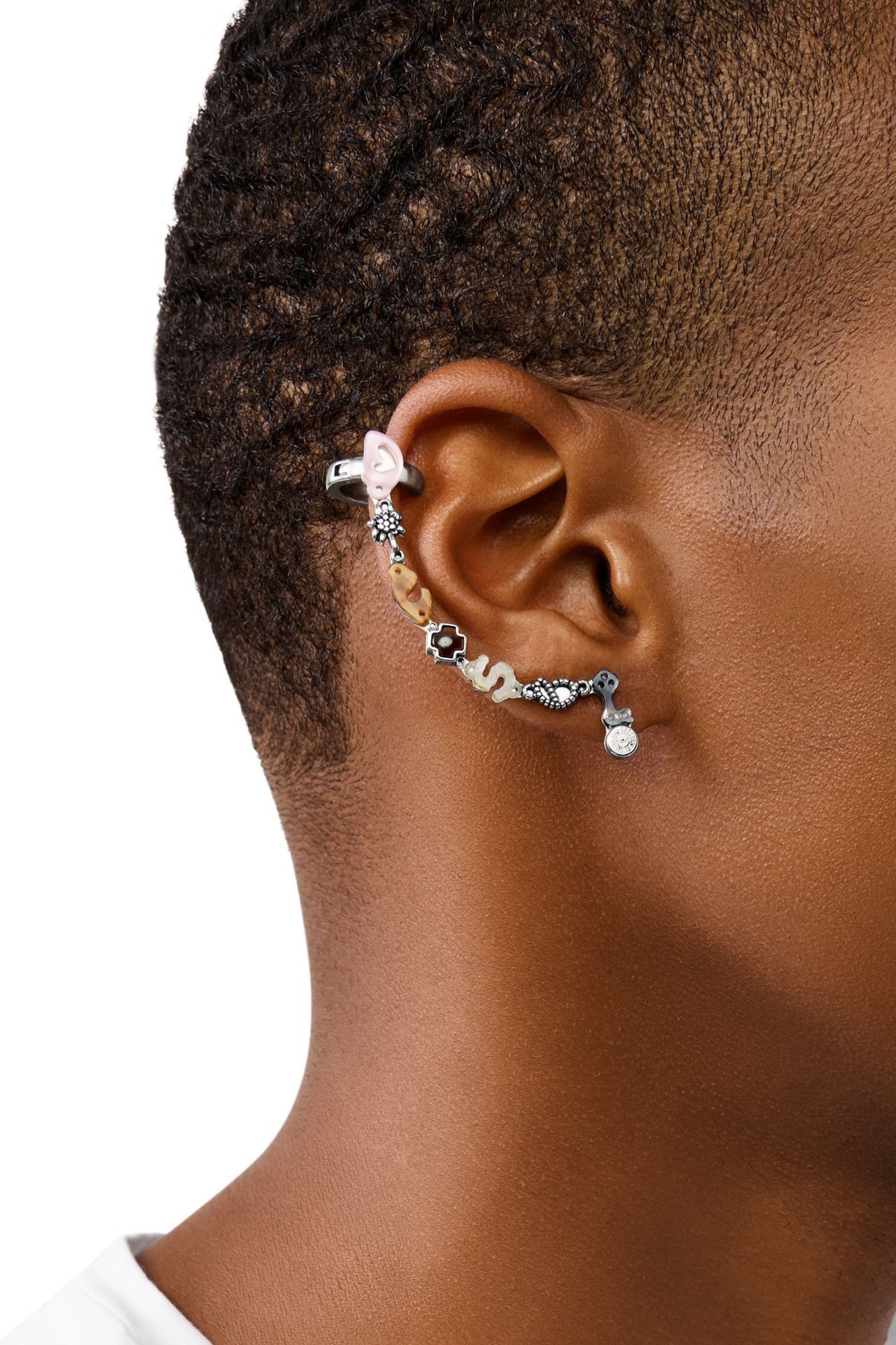 Diesel - DX1563040 JEWEL, Unisex's Stainless Steel Cuff Earring in Multicolor - 3