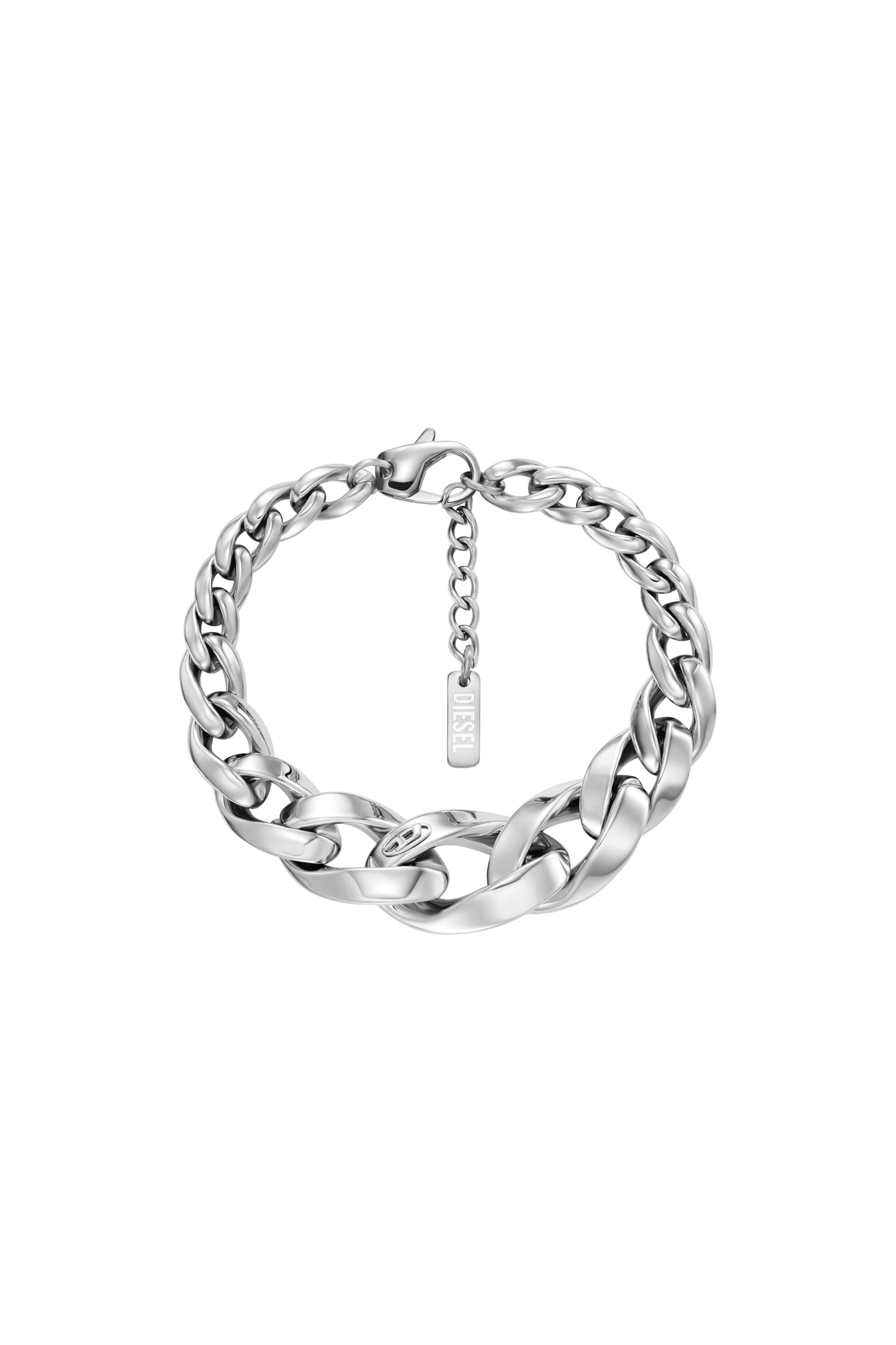 Diesel - DX1721040, Unisex's Stainless Steel Chain Bracelet in Silver - 1