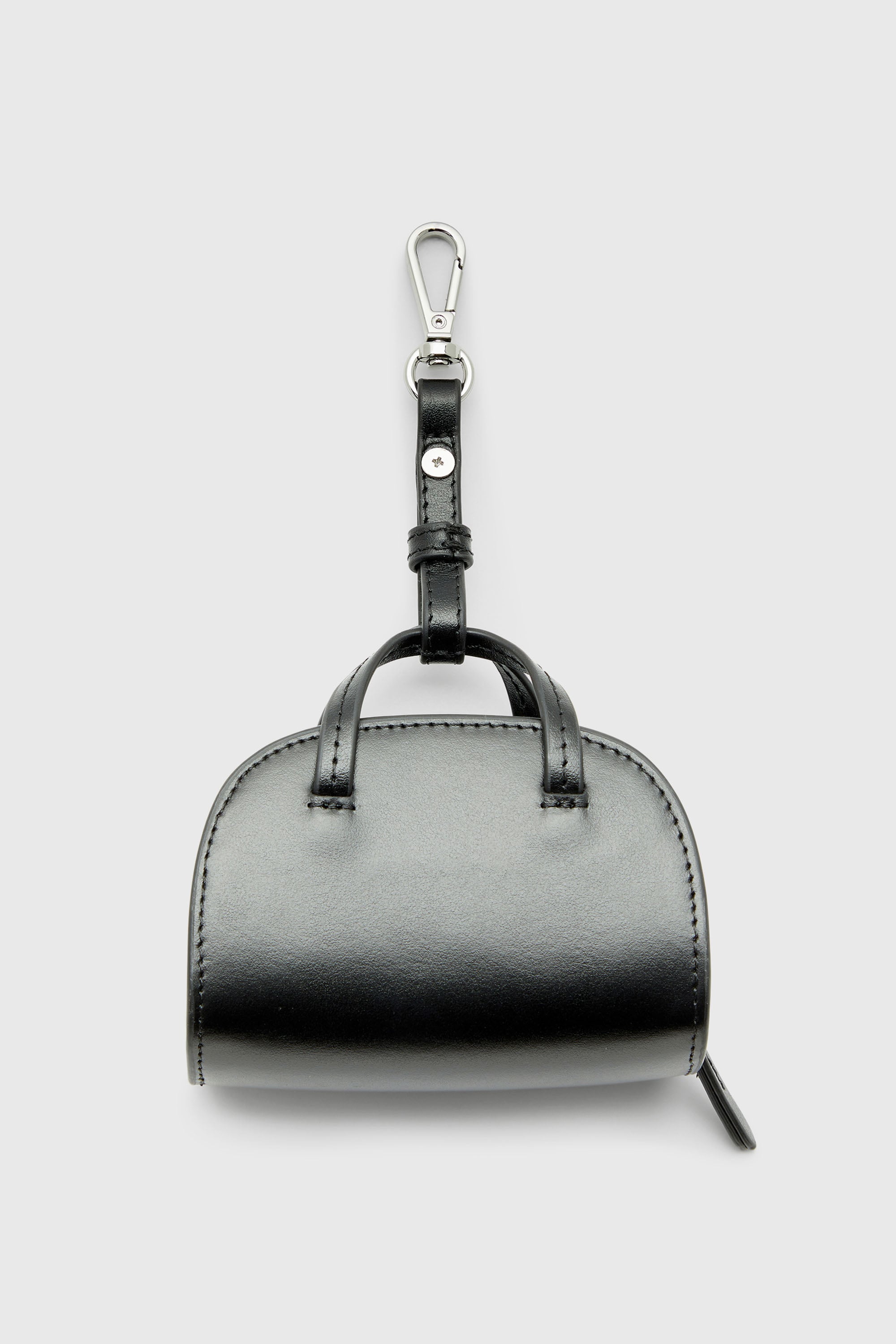 Diesel - 1DR DOME M CHARMS, Woman's Miniature bag charm in leather in Black - 2