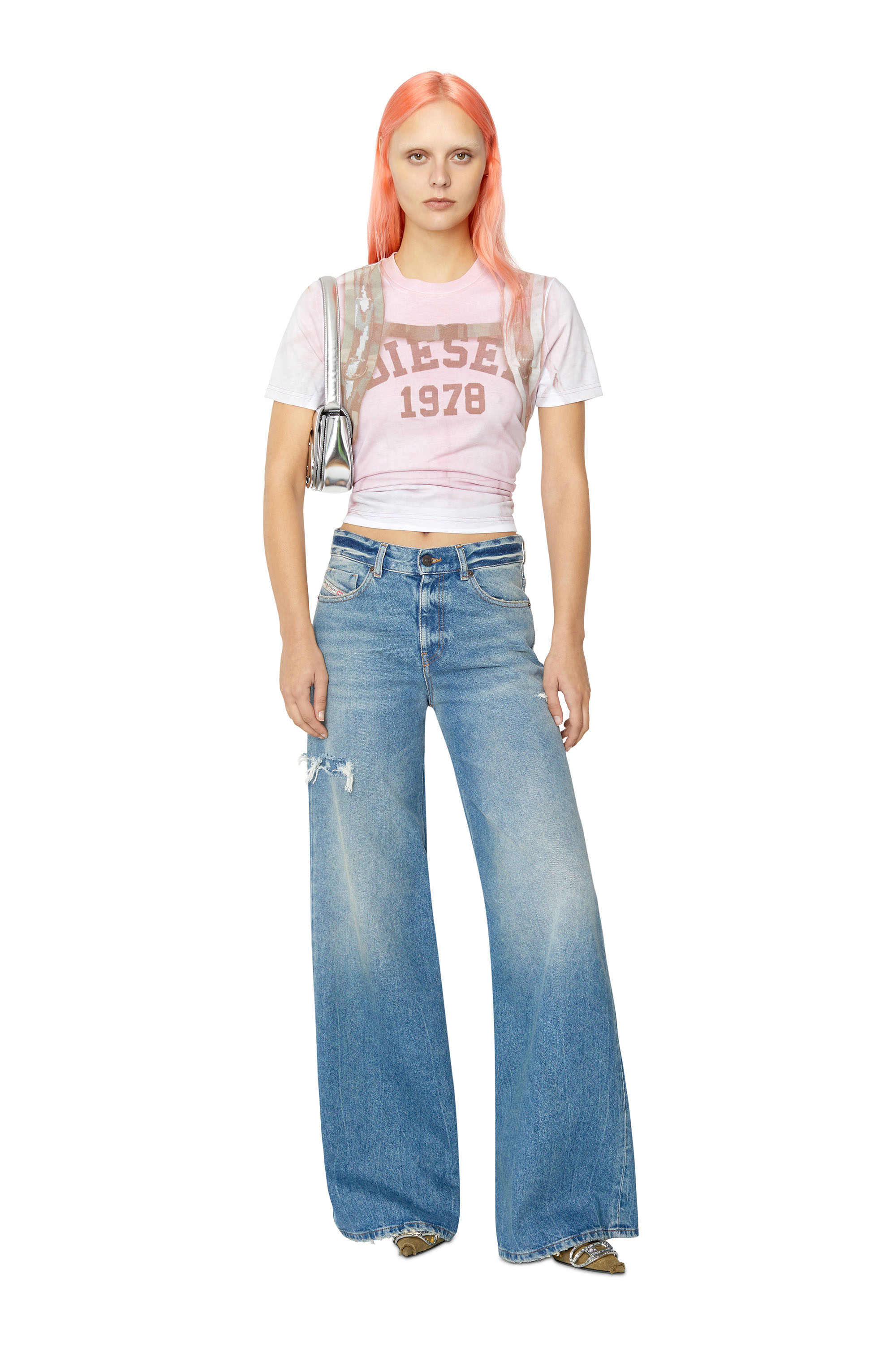 Diesel - 1978 D-AKEMI 09D97 Bootcut and Flare Jeans, Light Blue - Image 5