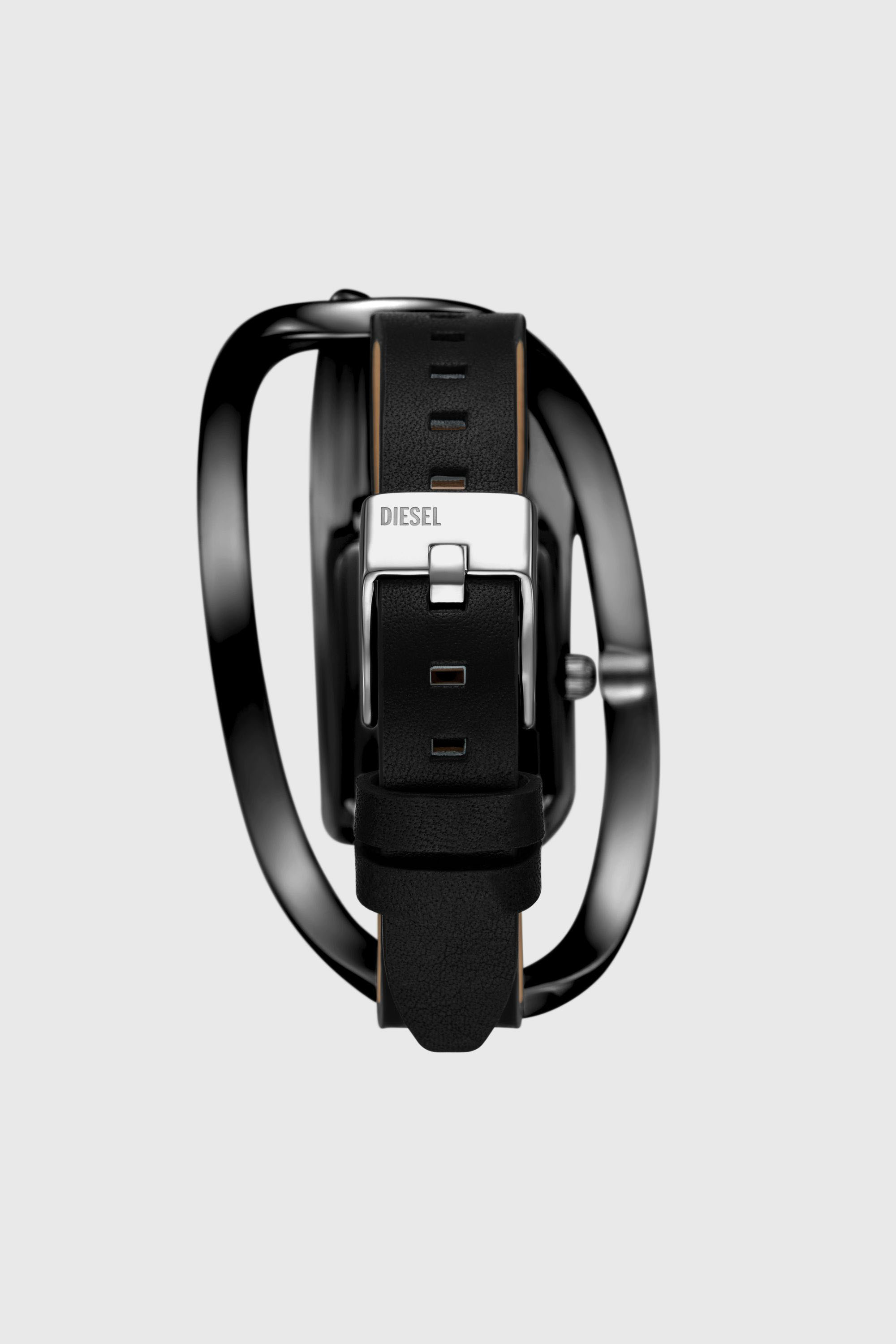 Diesel - DZ5629 WATCH, Woman's Wrap-D black leather watch in Black - 2