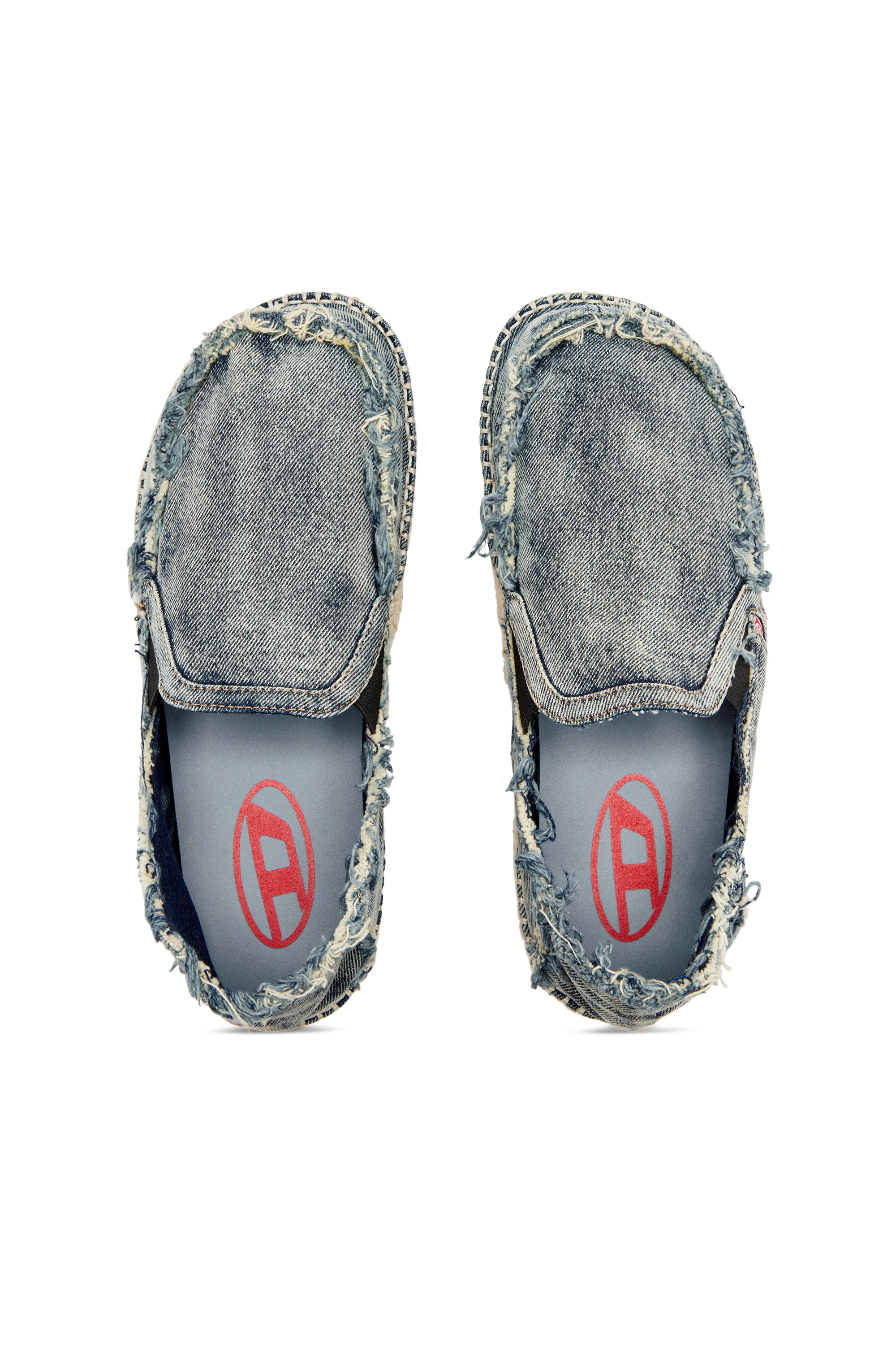 Diesel - D-LUKAS ESP, Man's Espadrille loafers in distressed denim in Light Blue - 6