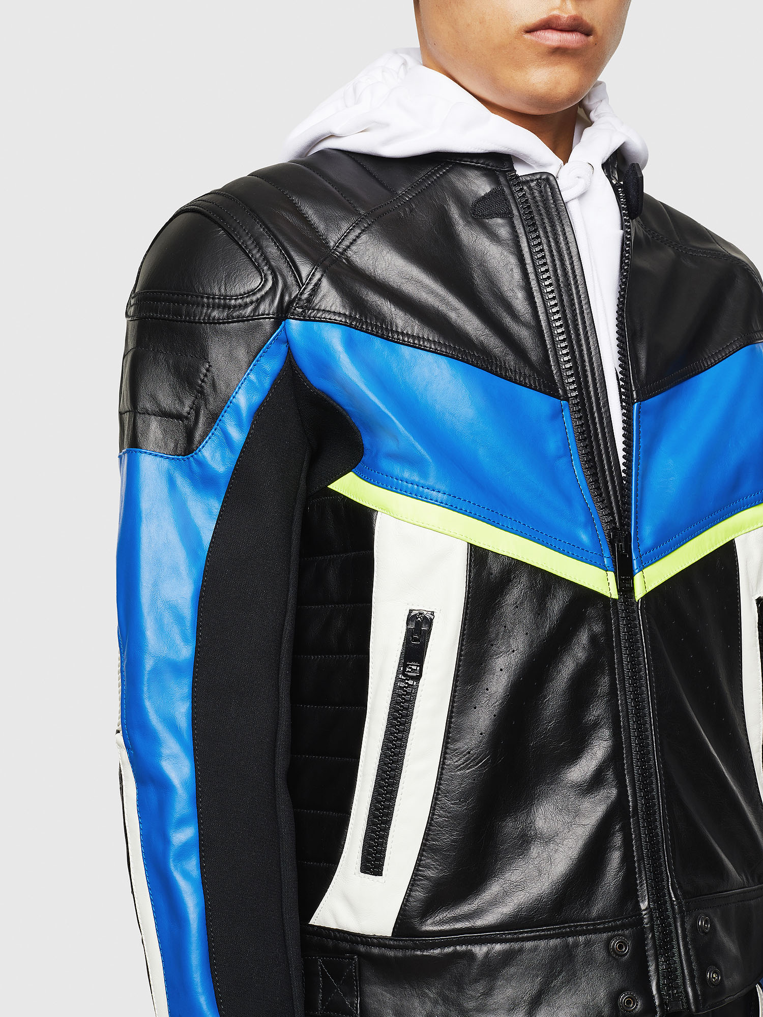 ASTARS-LDUE Men: Leather Biker Jacket | Diesel X Alpinestar