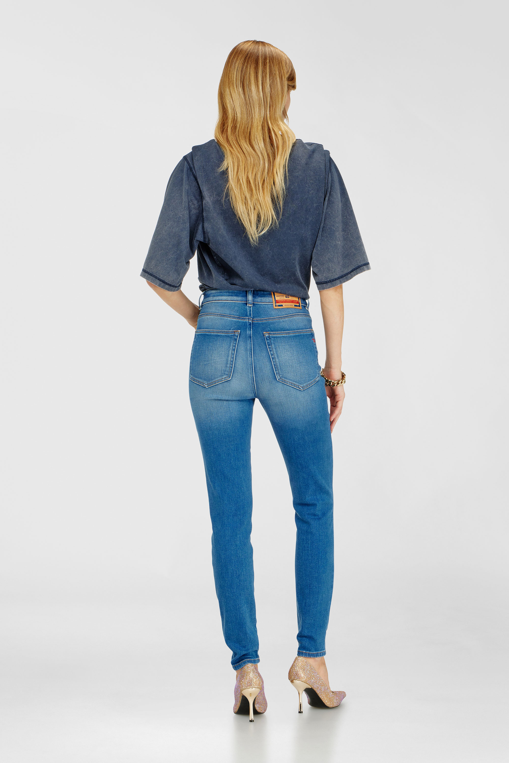 Diesel - Woman's Skinny Jeans 1984 Slandy-High 09Q79, Medium blue - 2
