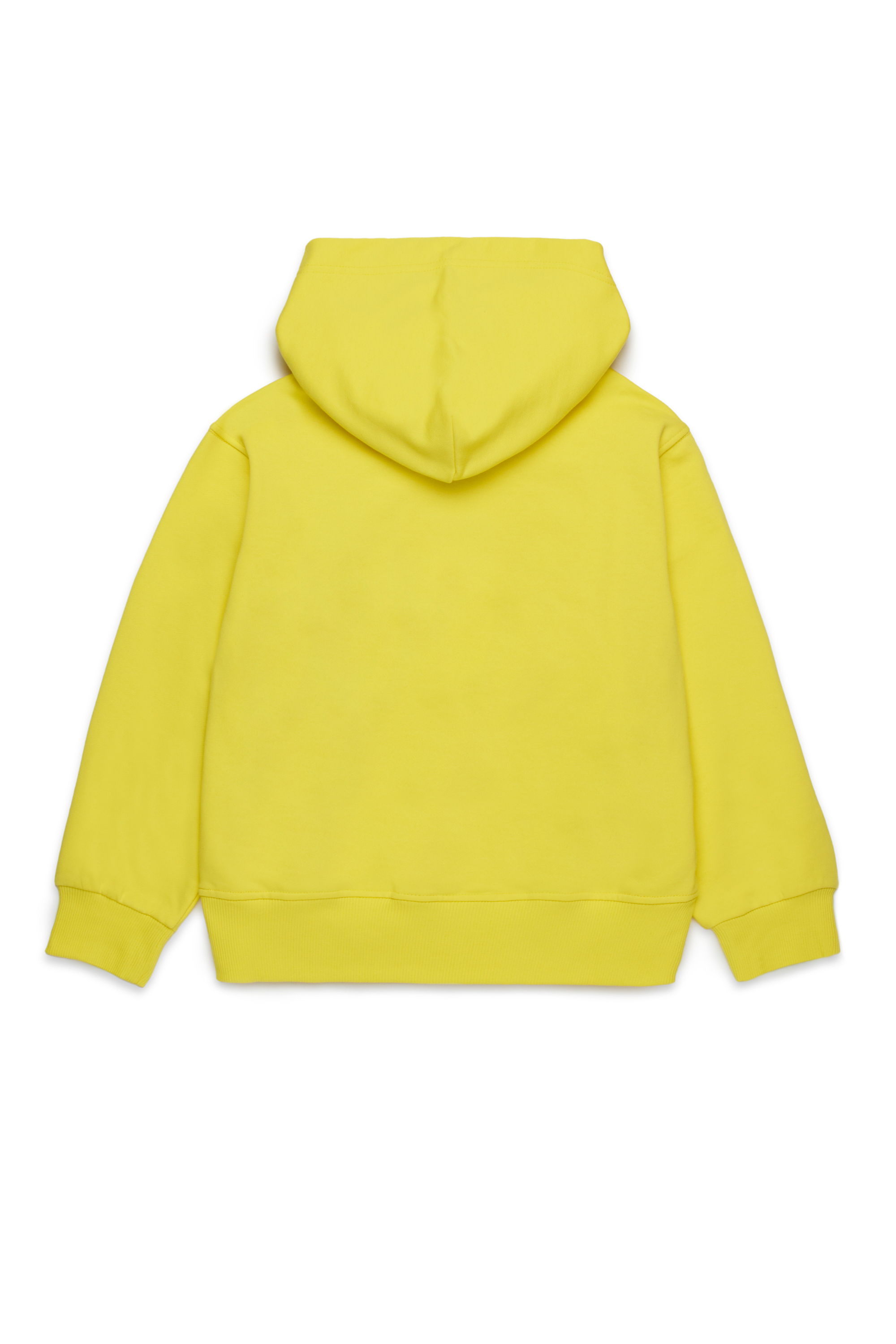 Diesel - SMACSHOODOD OVER, Man's Hoodie with metal-look Oval D logo in Yellow - 2