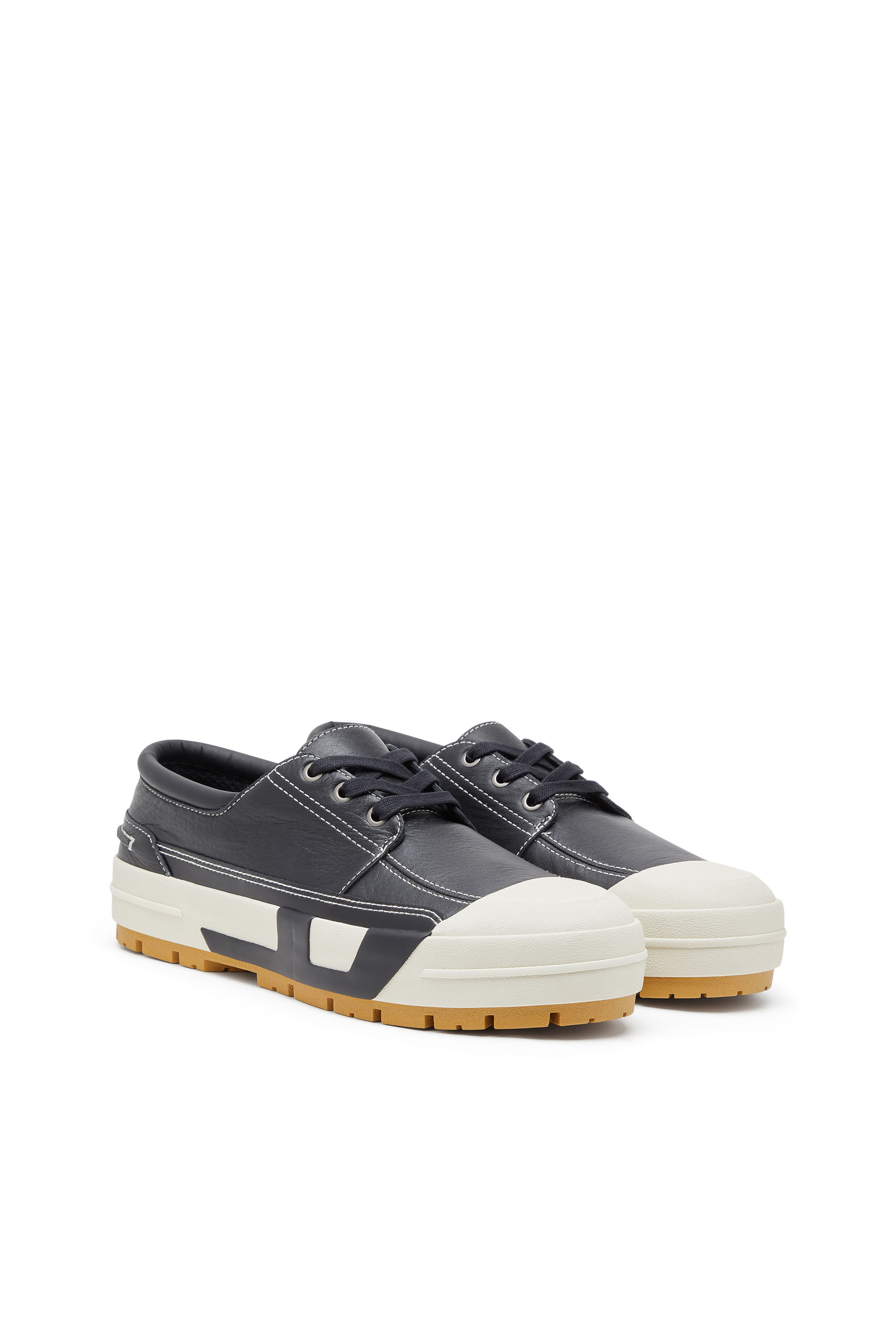 Diesel - S-D-VERSE MOCASSIN, Man's S-D-Verse - Leather hybrid moccasin in Black - 2