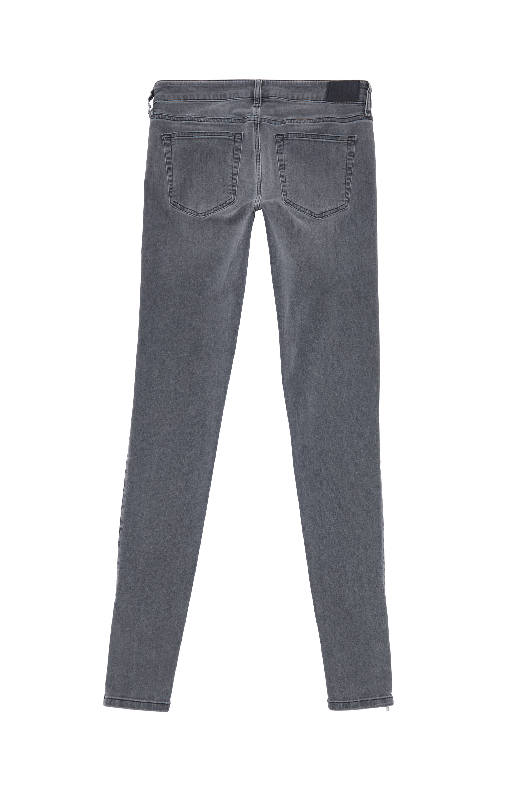 Diesel - SLANDY-LOW-ZIP, Woman's Woman - Jeans Black/Dark grey in Dark grey - 2