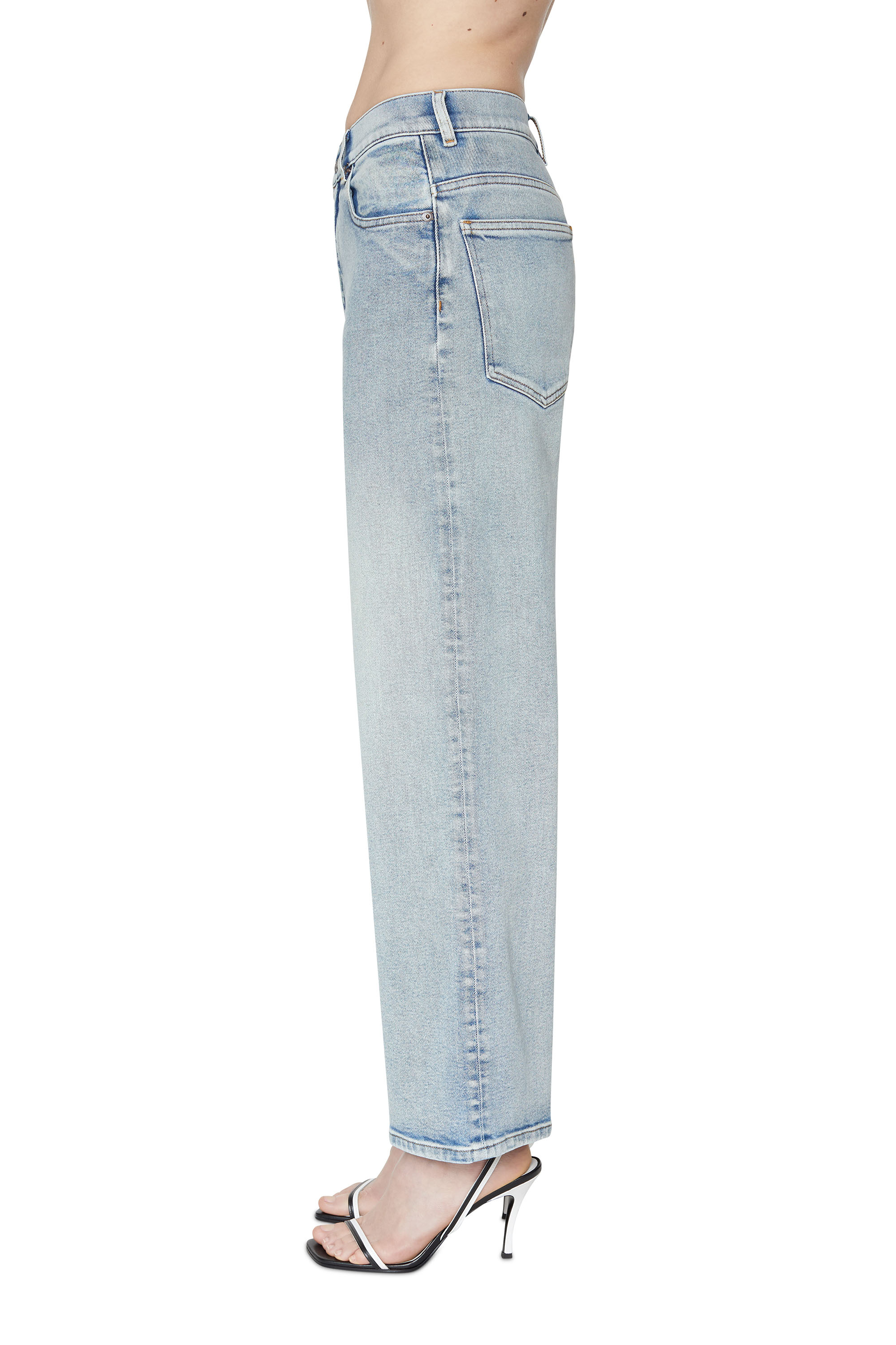 Diesel - 2000 WIDEE 09C08 Bootcut and Flare Jeans, Light Blue - Image 4
