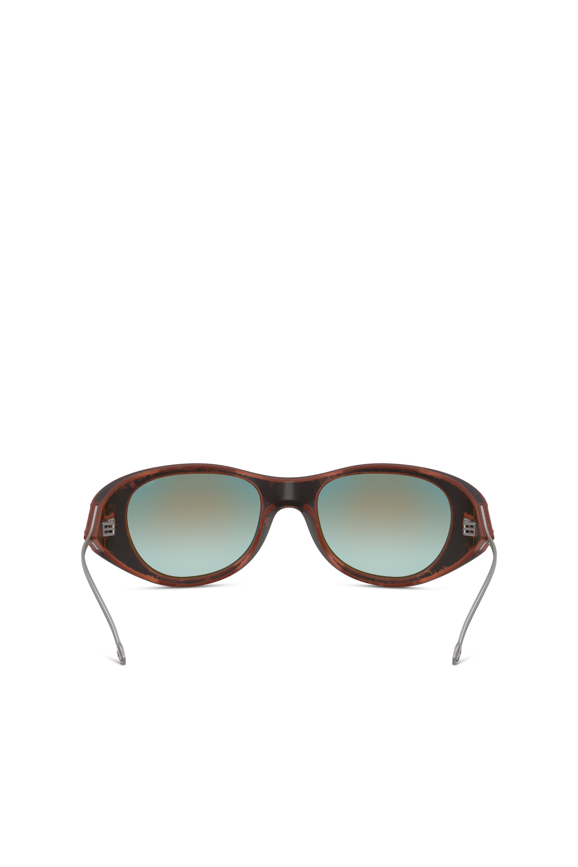 Diesel - 0DL3003, Unisex's Iconic oval sunglasses in Orange/Grey - 3