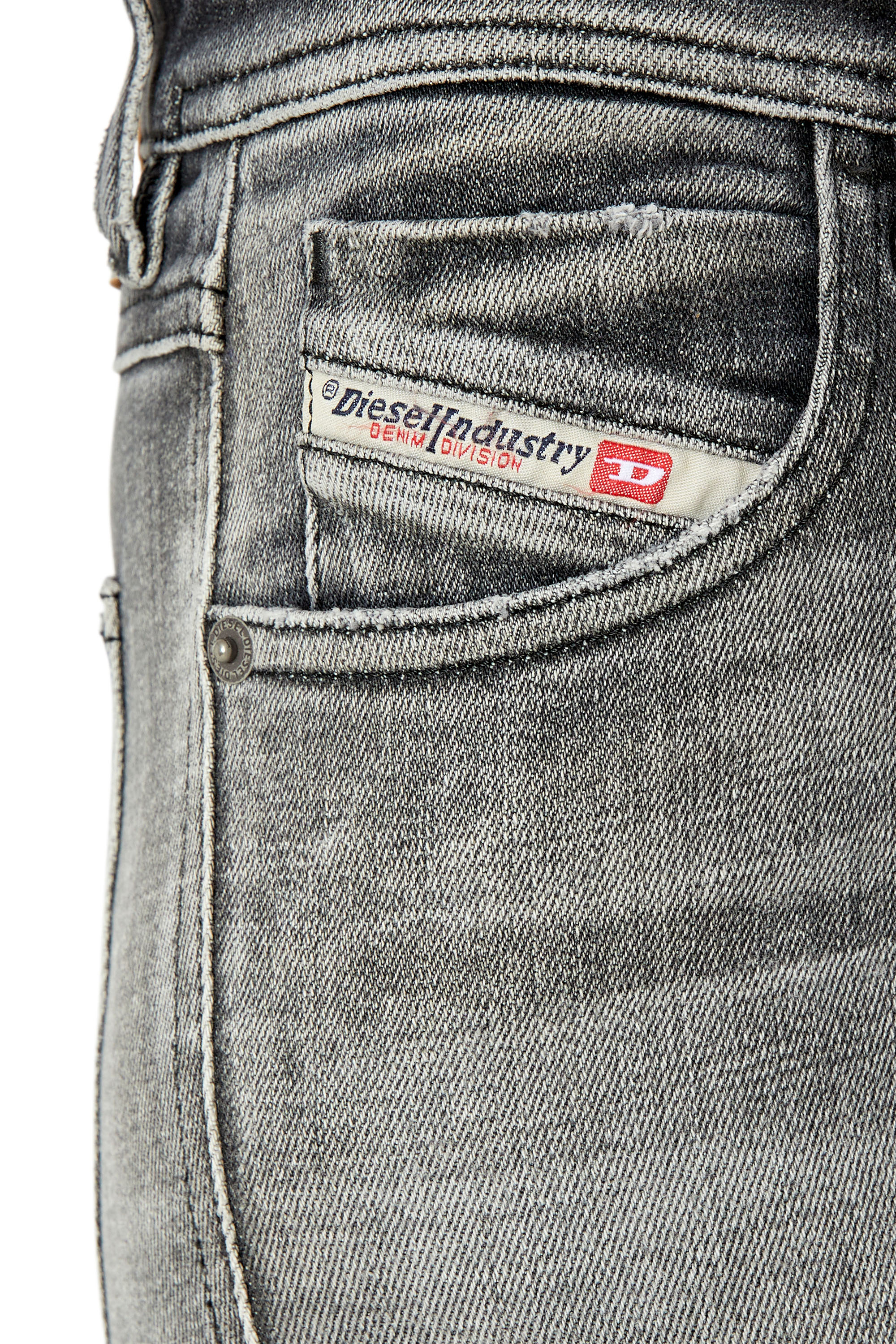 Diesel - 2015 Babhila 09E71 Skinny Jeans, Grey - Image 3