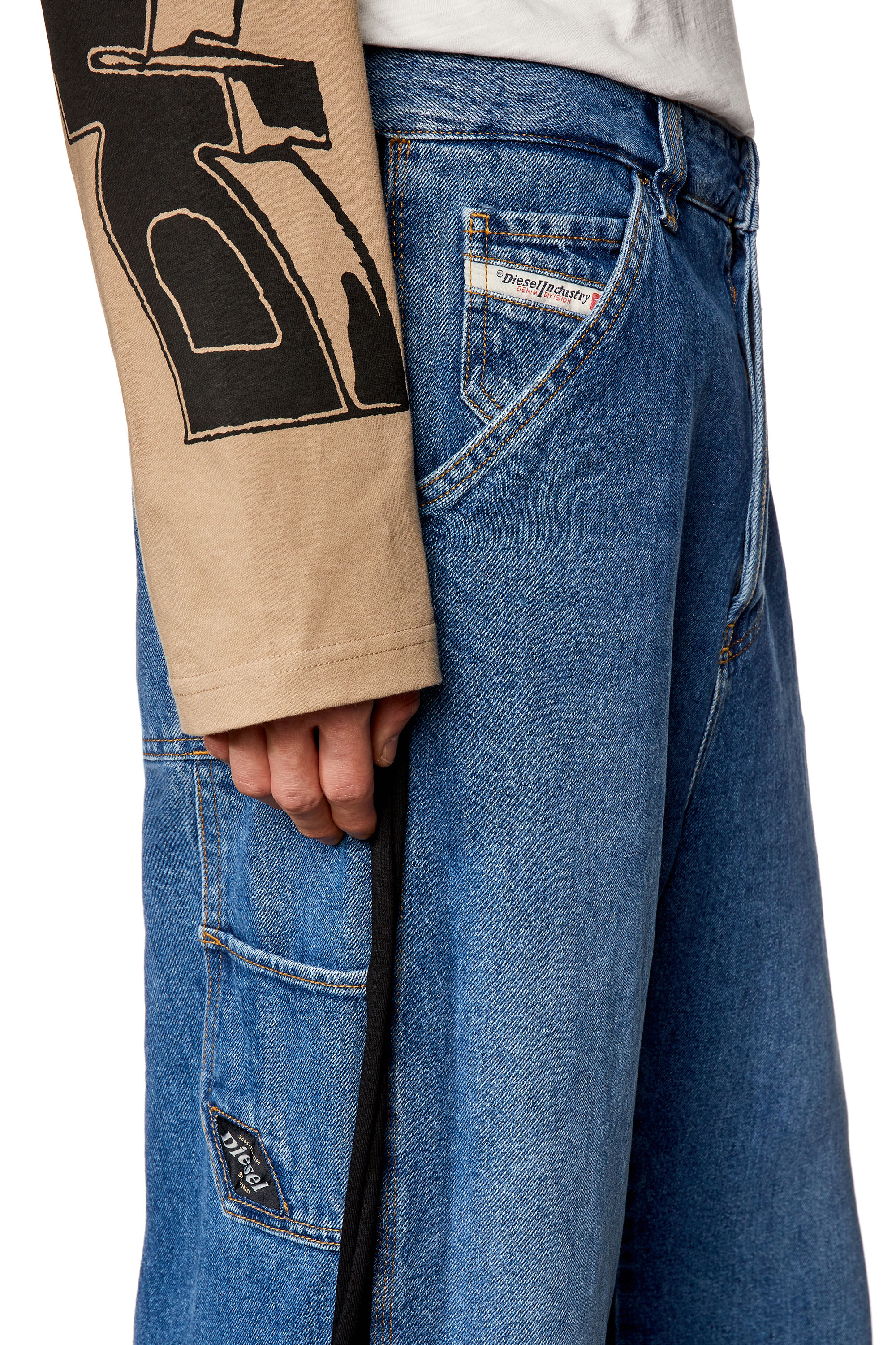 Diesel - D-Livery 0HJAV Straight Jeans, Medium blue - Image 3