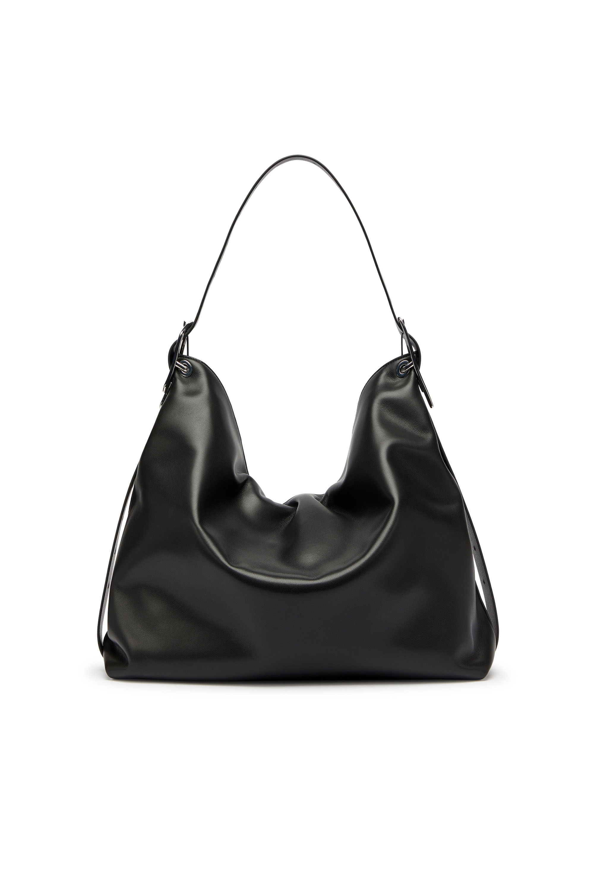 Diesel - D-LINE HOBO, Woman's D-Line-Leather hobo bag in Black - 3