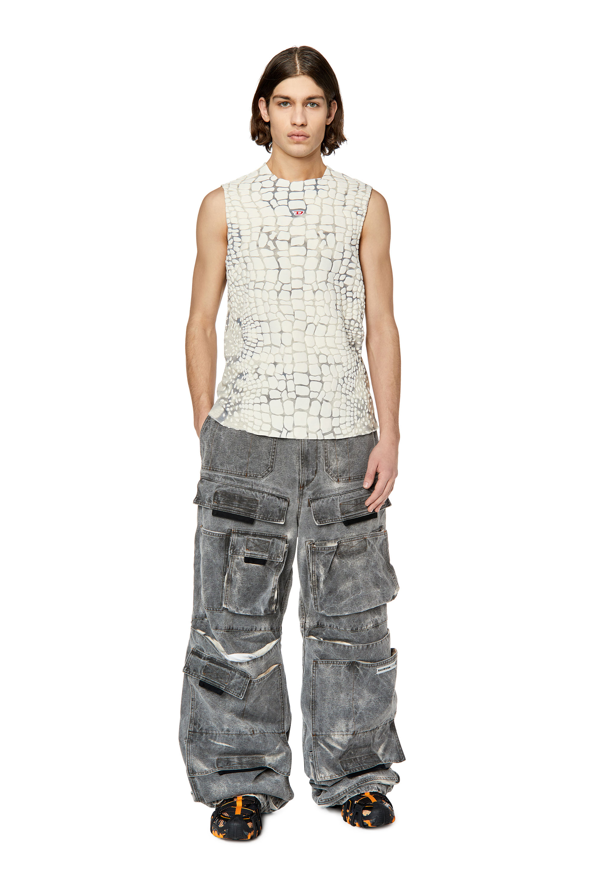 Diesel - T-WALLY, Grey/White - Image 2