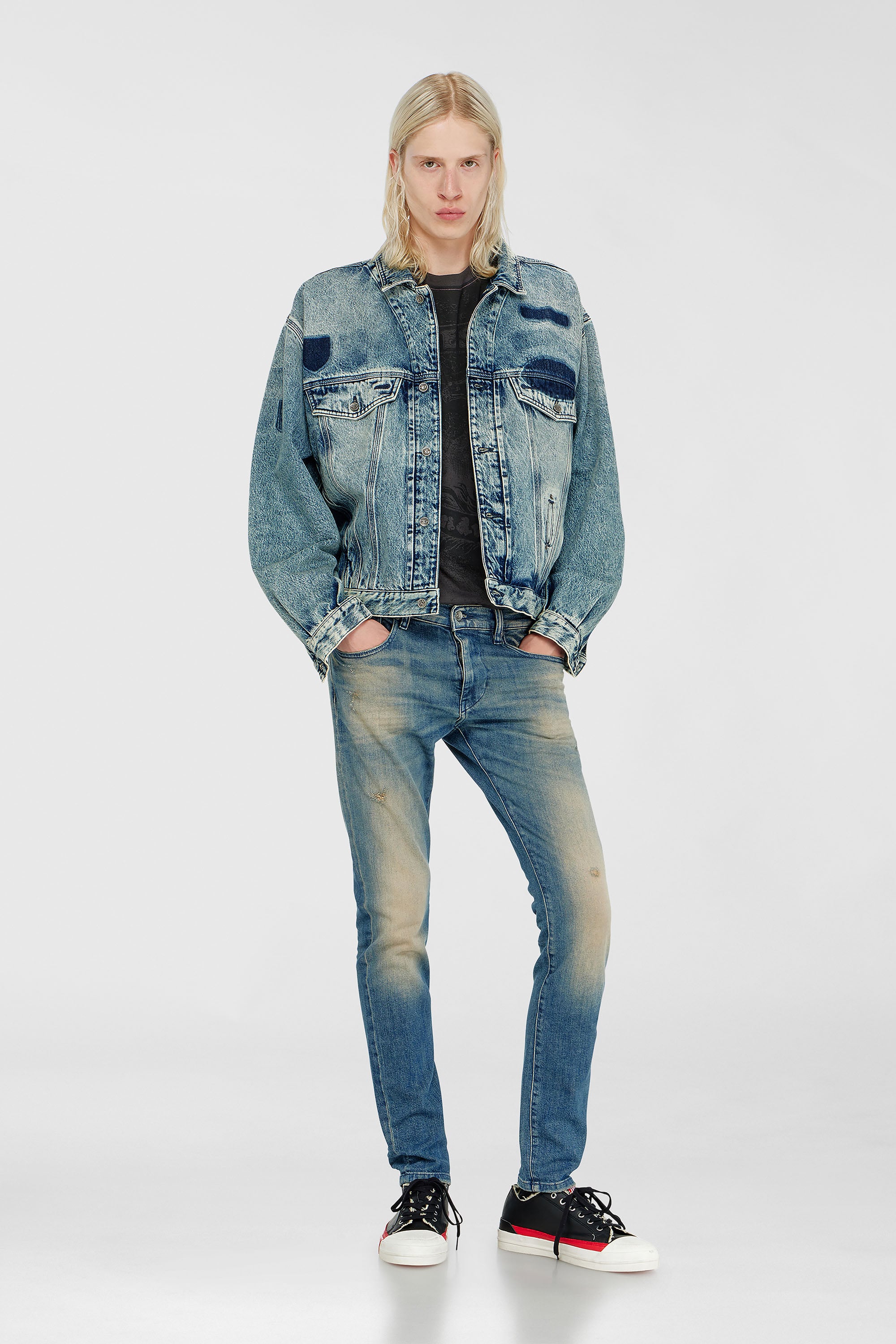Diesel - Man's Slim Jeans 2019 D-Strukt 0KBBW, Medium blue - 2