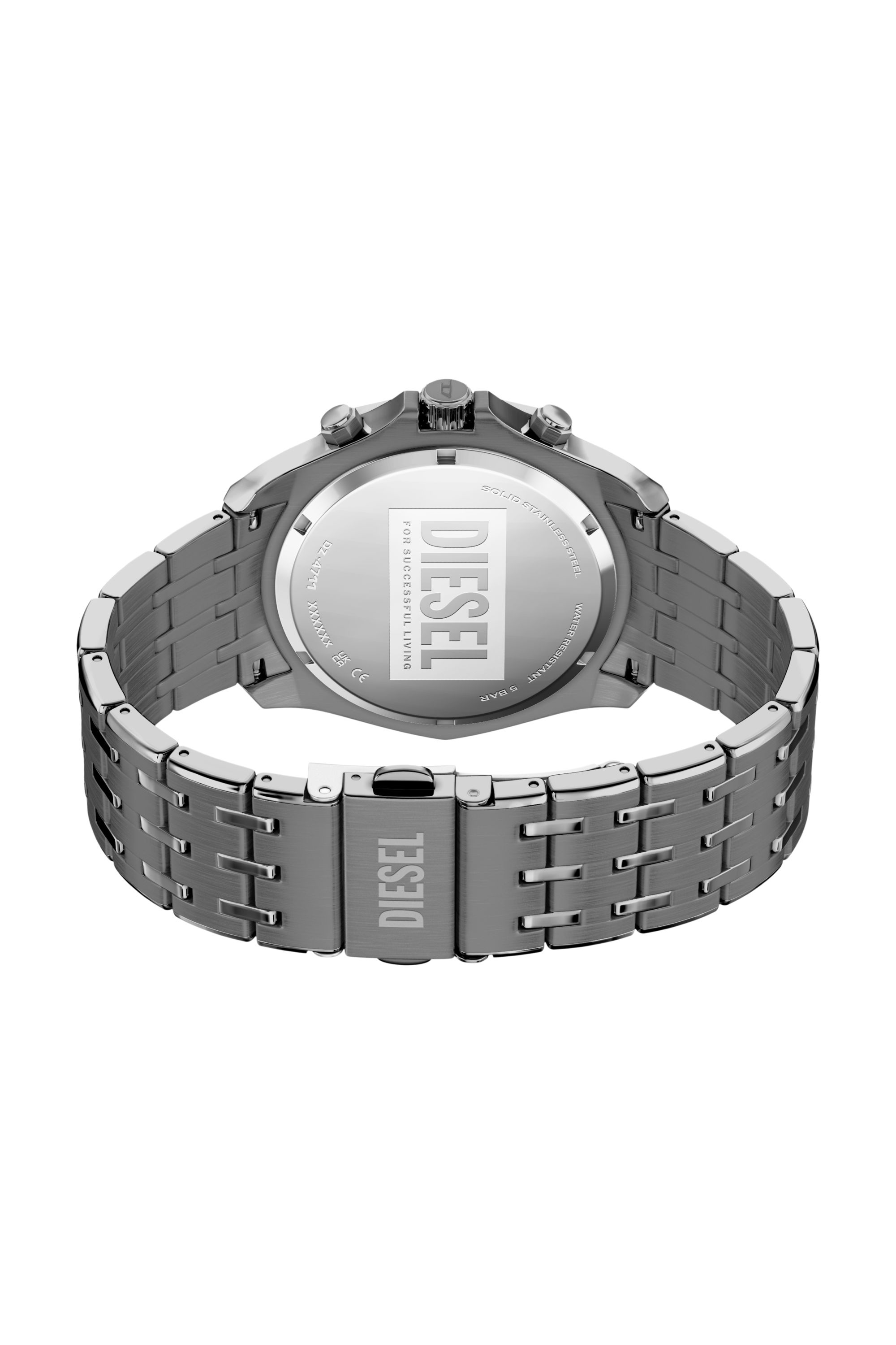 Diesel - DZ4711 WATCH, Man's Stinger gunmetal stainless steel watch in Dark grey - 5