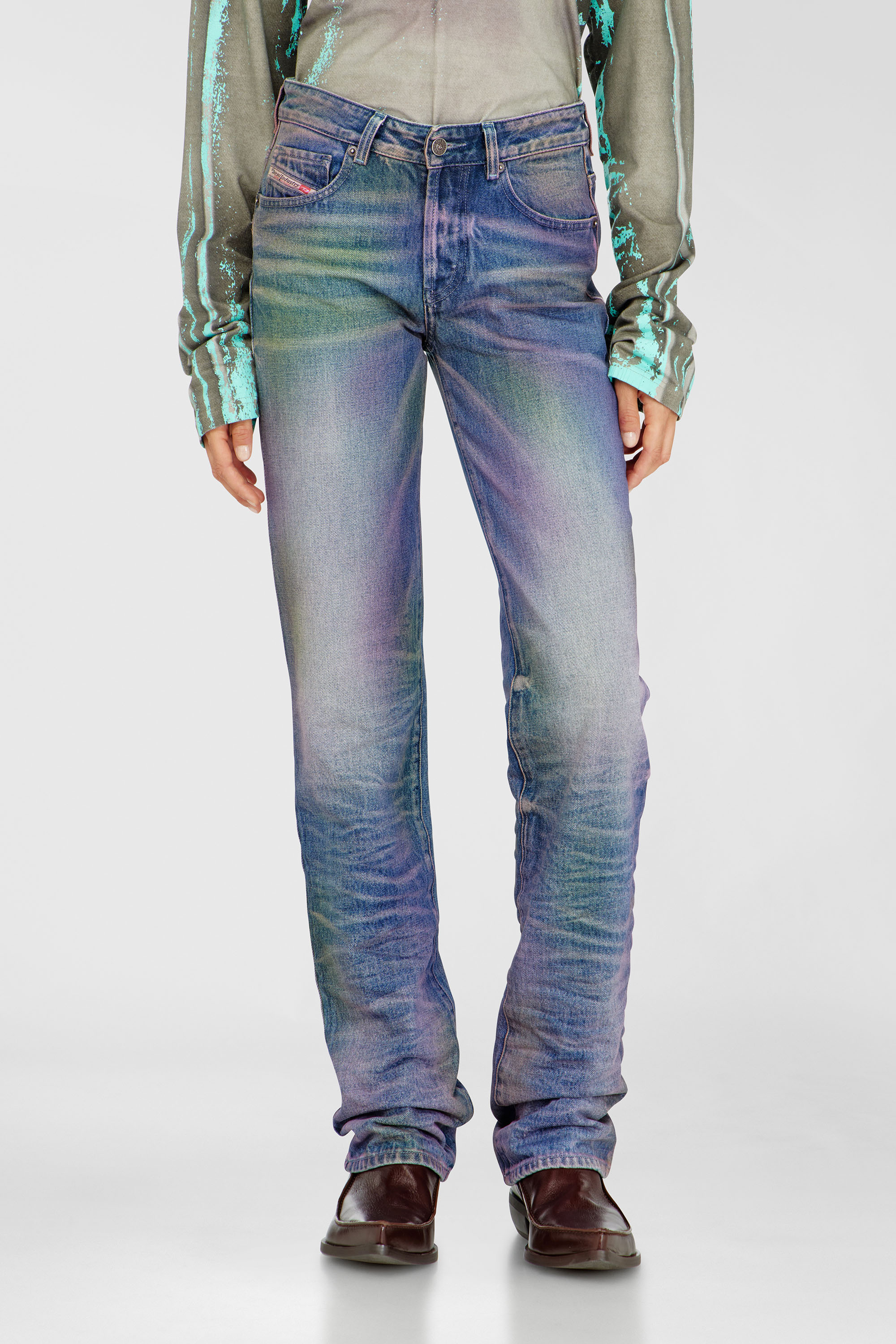 Diesel - Woman's Regular Jeans D-Lie 007FW, Multicolor/Blue - 1