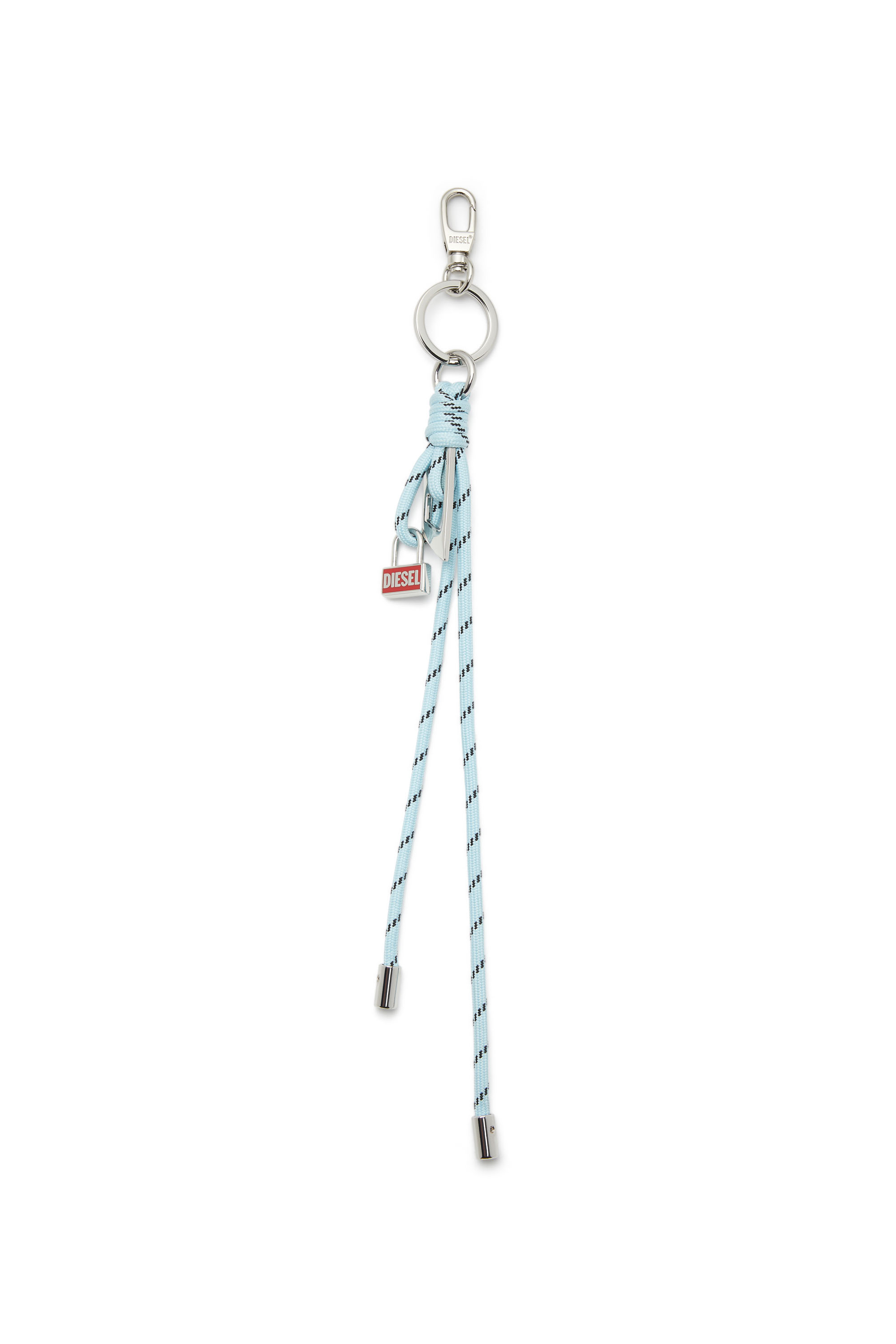Diesel - ROPE II, Unisex's Metal and rope charm with Diesel pendant in Azure - 1