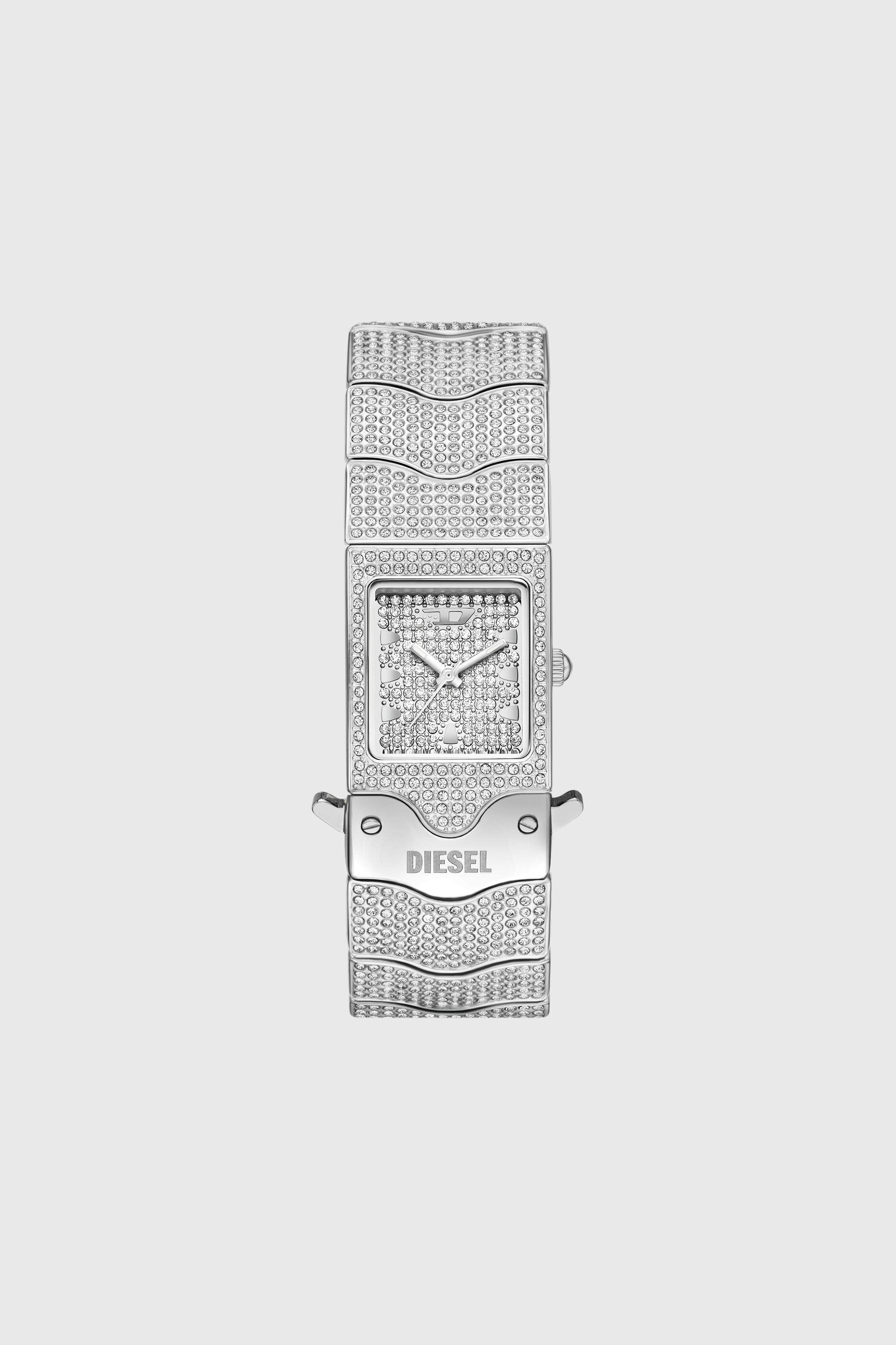 Diesel - DZ2247 WATCH, Man's Closer limited edition stainless steel pav&eacute; watch in Silver - 1