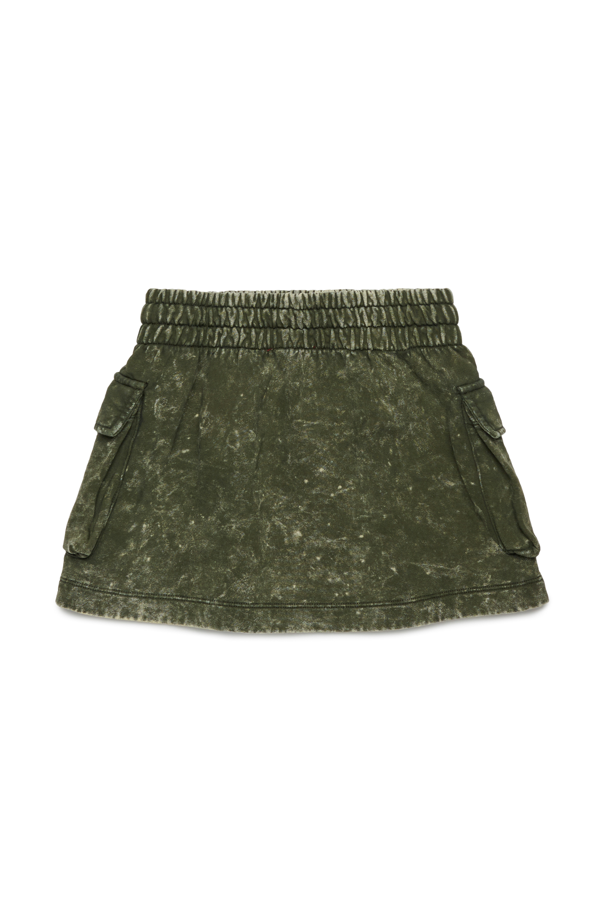 Diesel - GIONA, Woman's Cotton skirt with cargo pockets in Green - 2