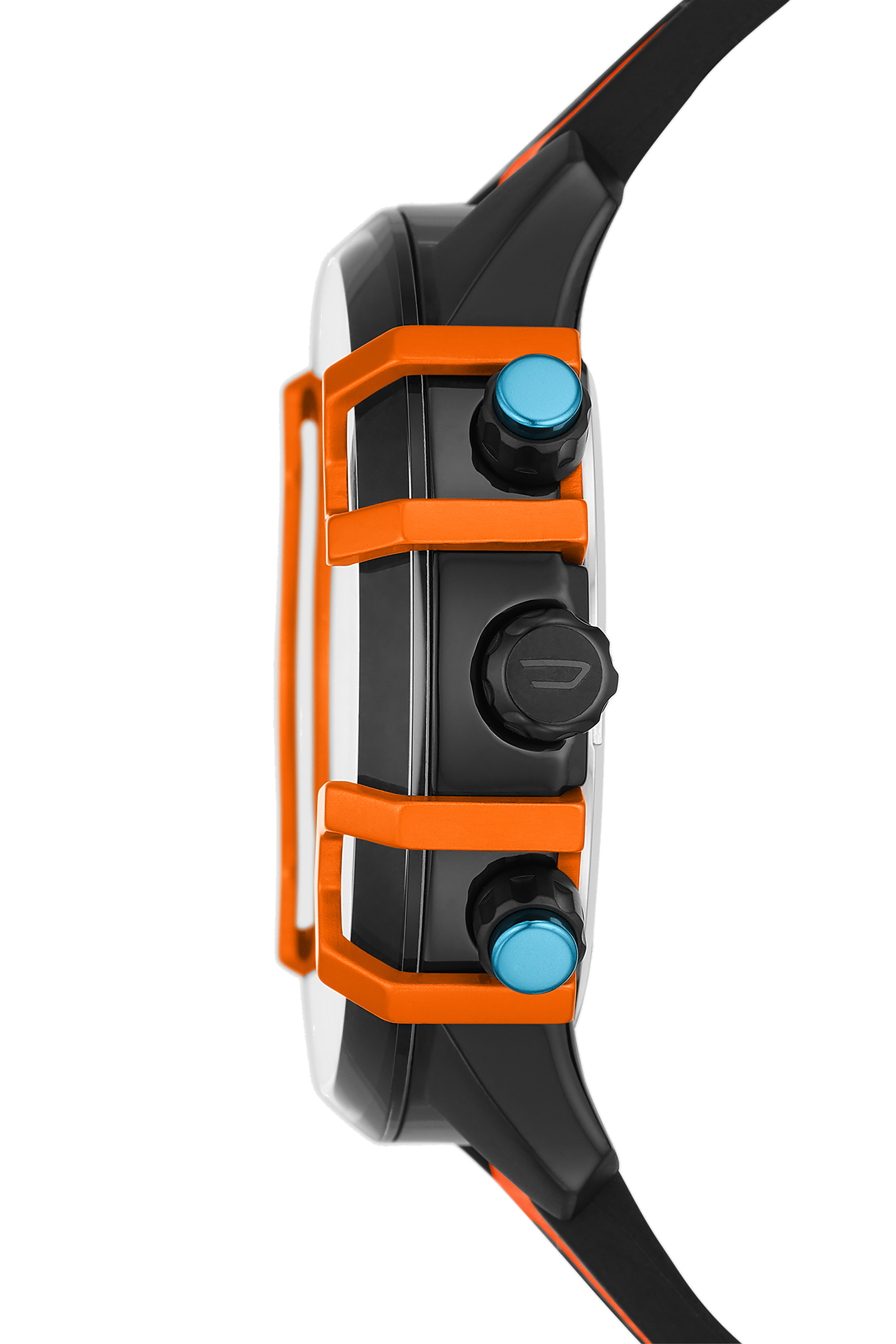 Diesel - DZ4562, Man's Griffed chronograph orange canvas watch in Orange - 3