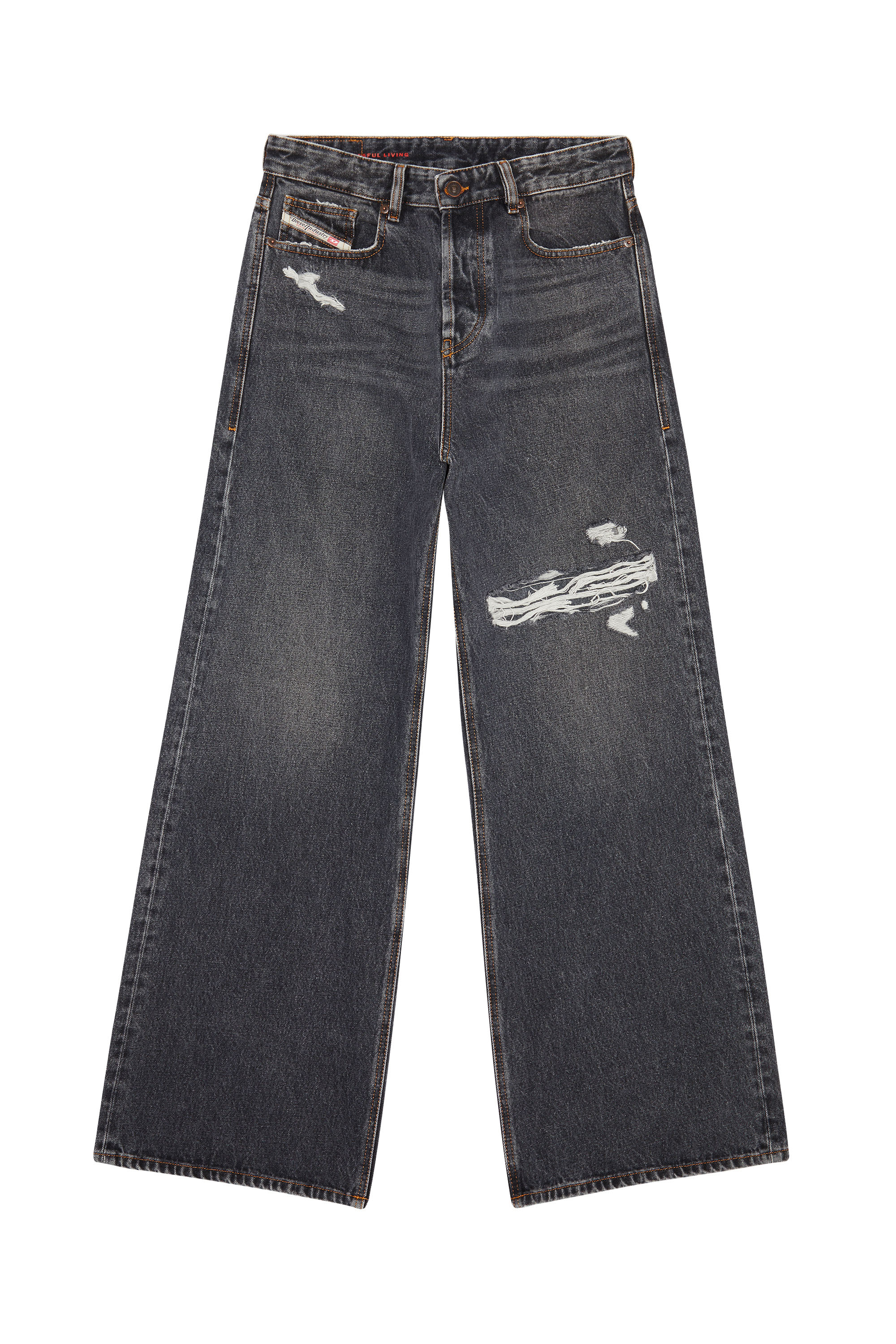 Diesel - 1996 D-Sire 007F6 Straight Jeans, Black/Dark grey - Image 6