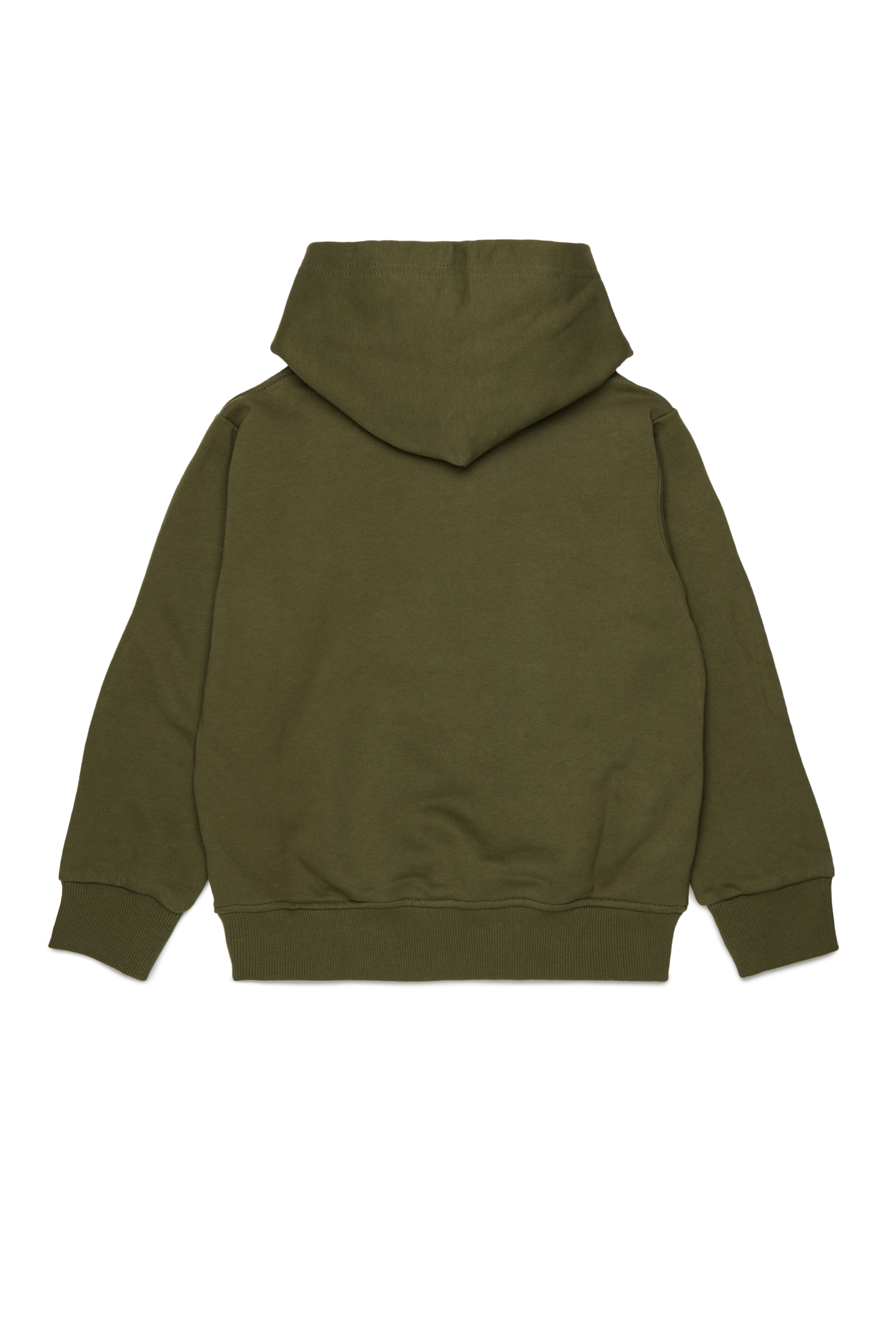 Diesel - SCIRCLEHOOD OVER, Man's Hoodie with Diesel logo print in Military Green - 2