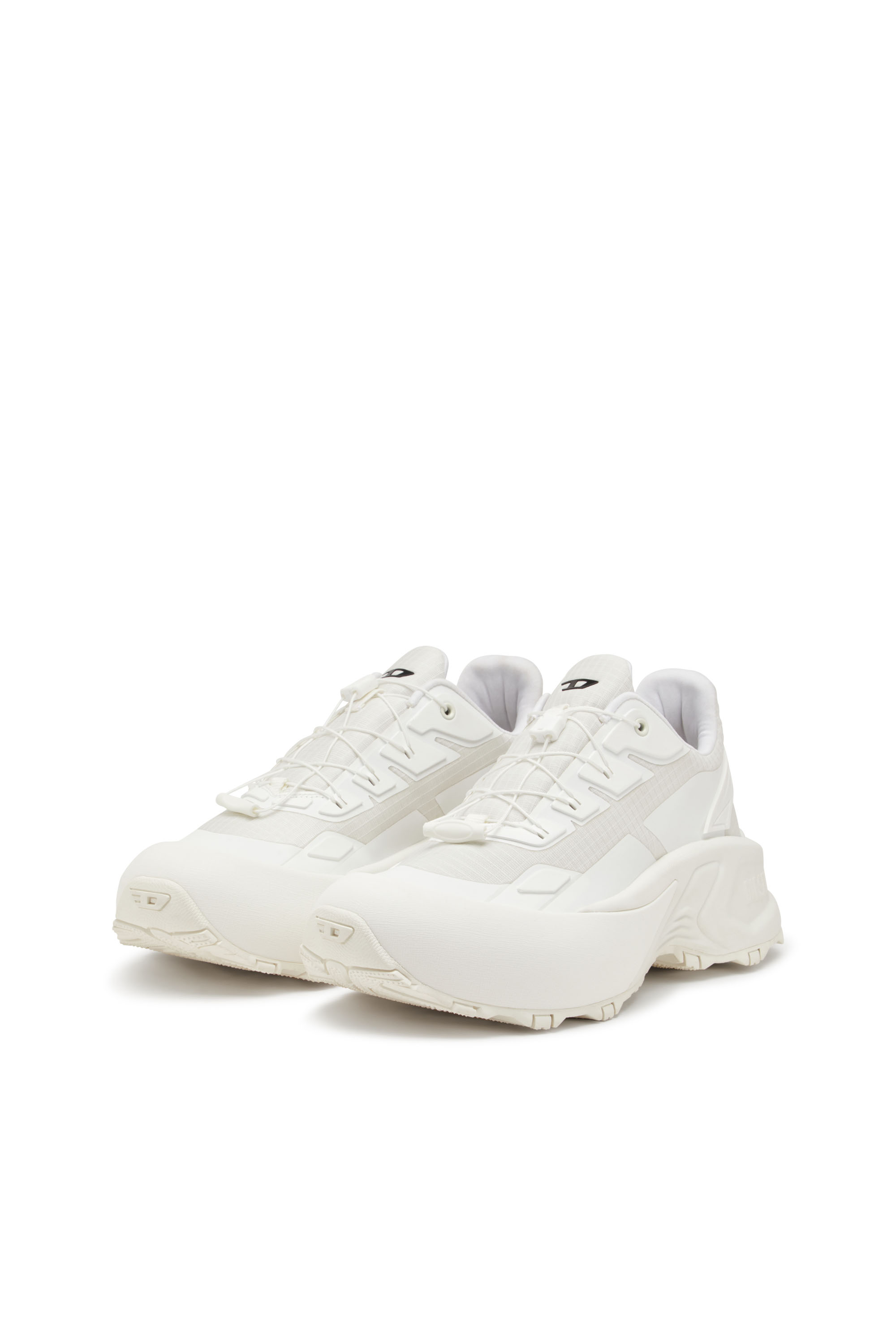 D-CAGE RUNNER, White Diesel - D-CAGE RUNNER, Man's D-Cage Runner-Sneakers in TPU-trimmed ripstop in White - 9