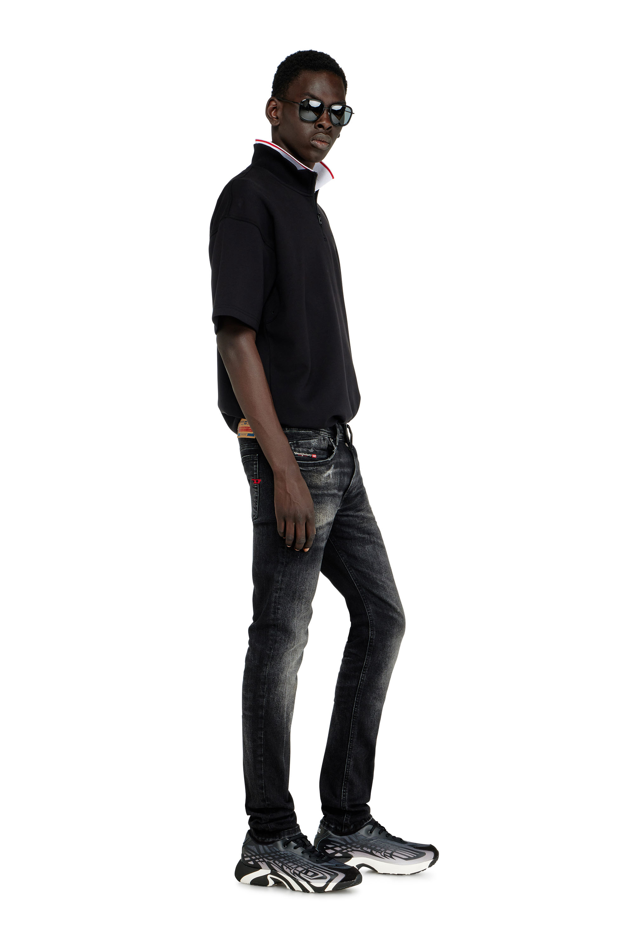 Diesel - Man's Skinny Jeans 1979 Sleenker 0DBDP, Black/Dark grey - 3