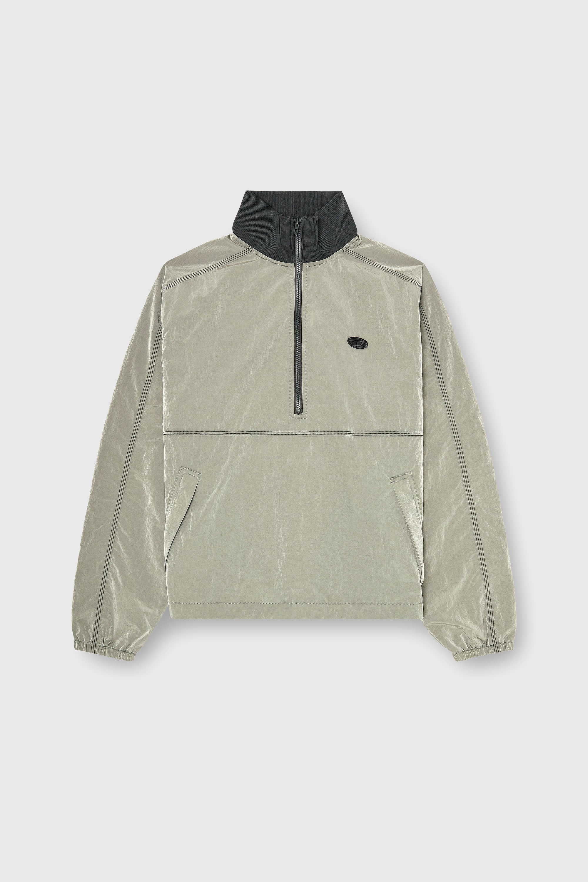 Diesel - J-ANOK, Man's Nylon jacket with crinkle effect in Light Grey - 2