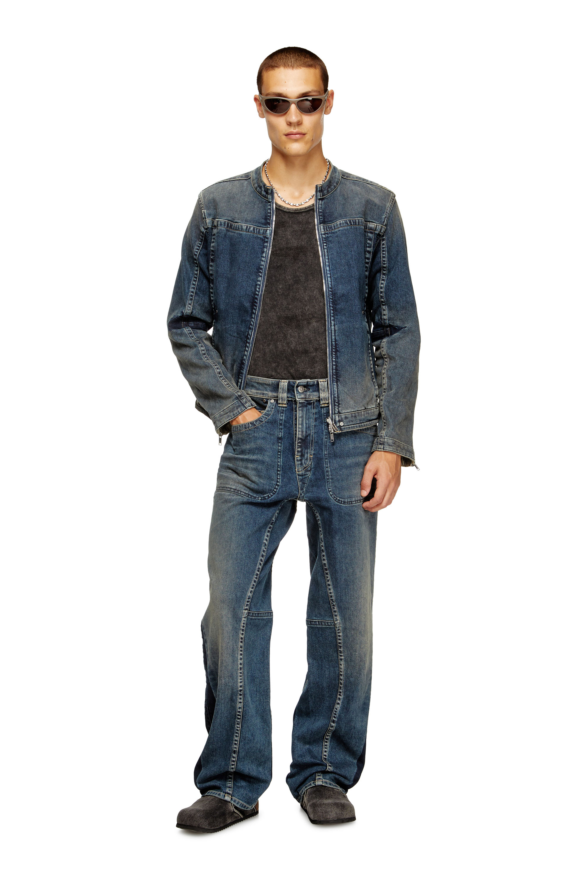 Diesel - Man's Relaxed Jeans 2001 D-Macro 09J06, Medium blue - 2