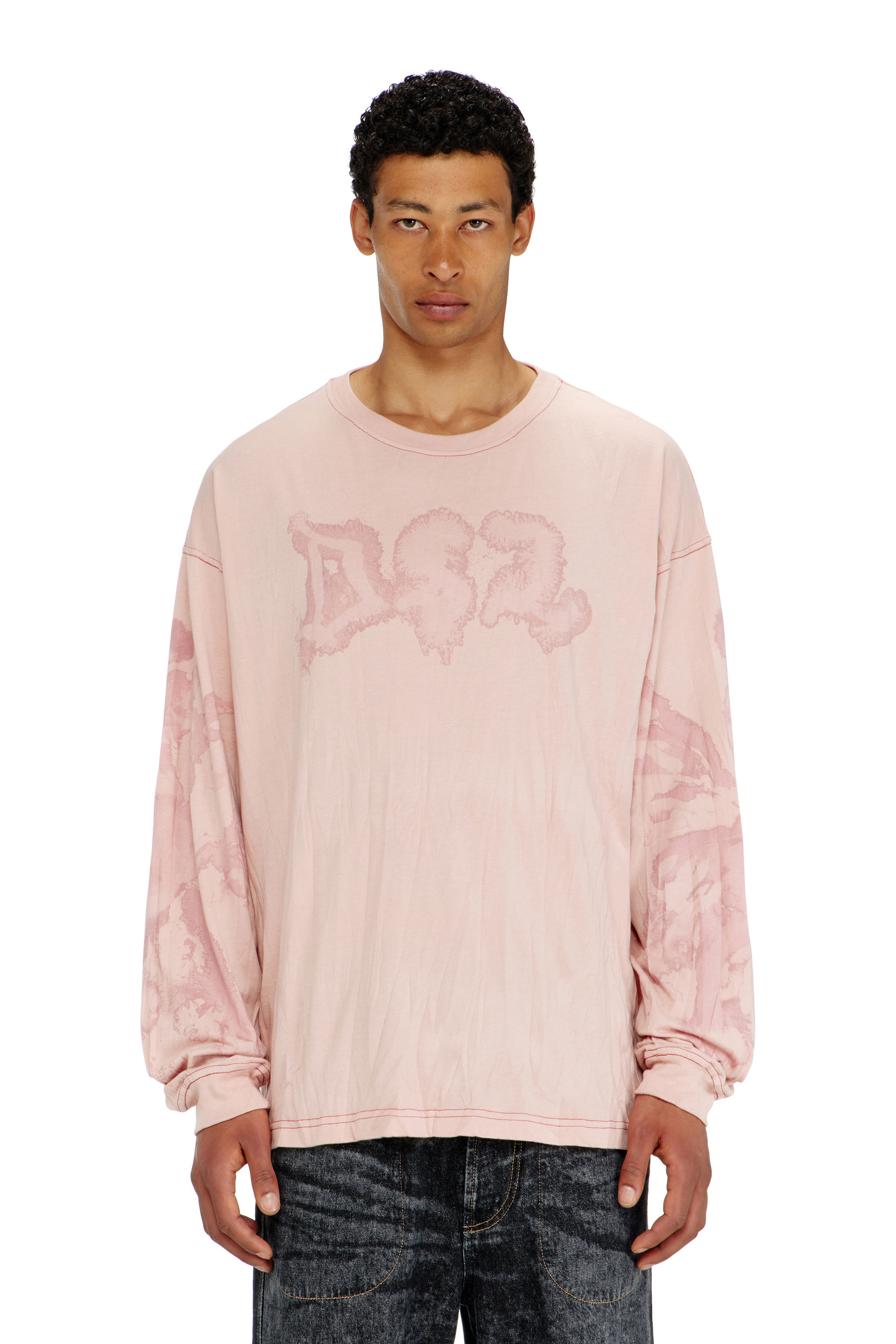Diesel - T-BOXT-LS-AA4, Man's Relaxed long sleeve tee with blotched print in null - 1