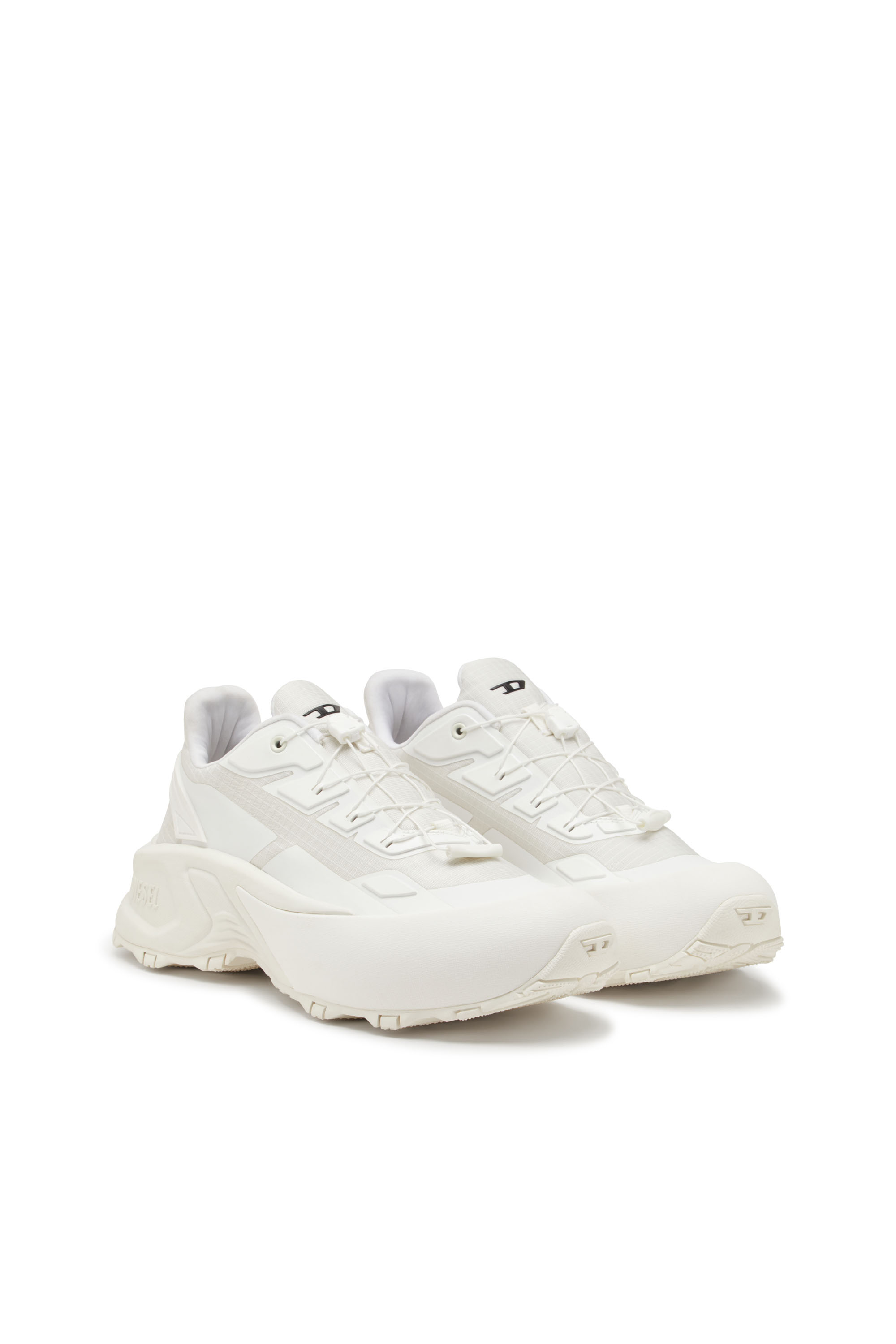 D-CAGE RUNNER, White Diesel - D-CAGE RUNNER, Man's D-Cage Runner-Sneakers in TPU-trimmed ripstop in White - 2