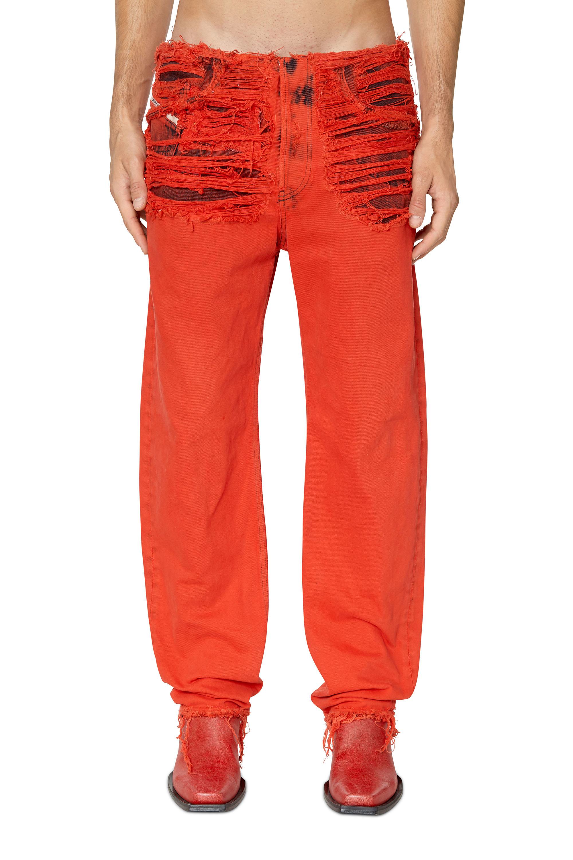 Diesel - 2010 D-Macs 007P1 Straight Jeans, Red - Image 1