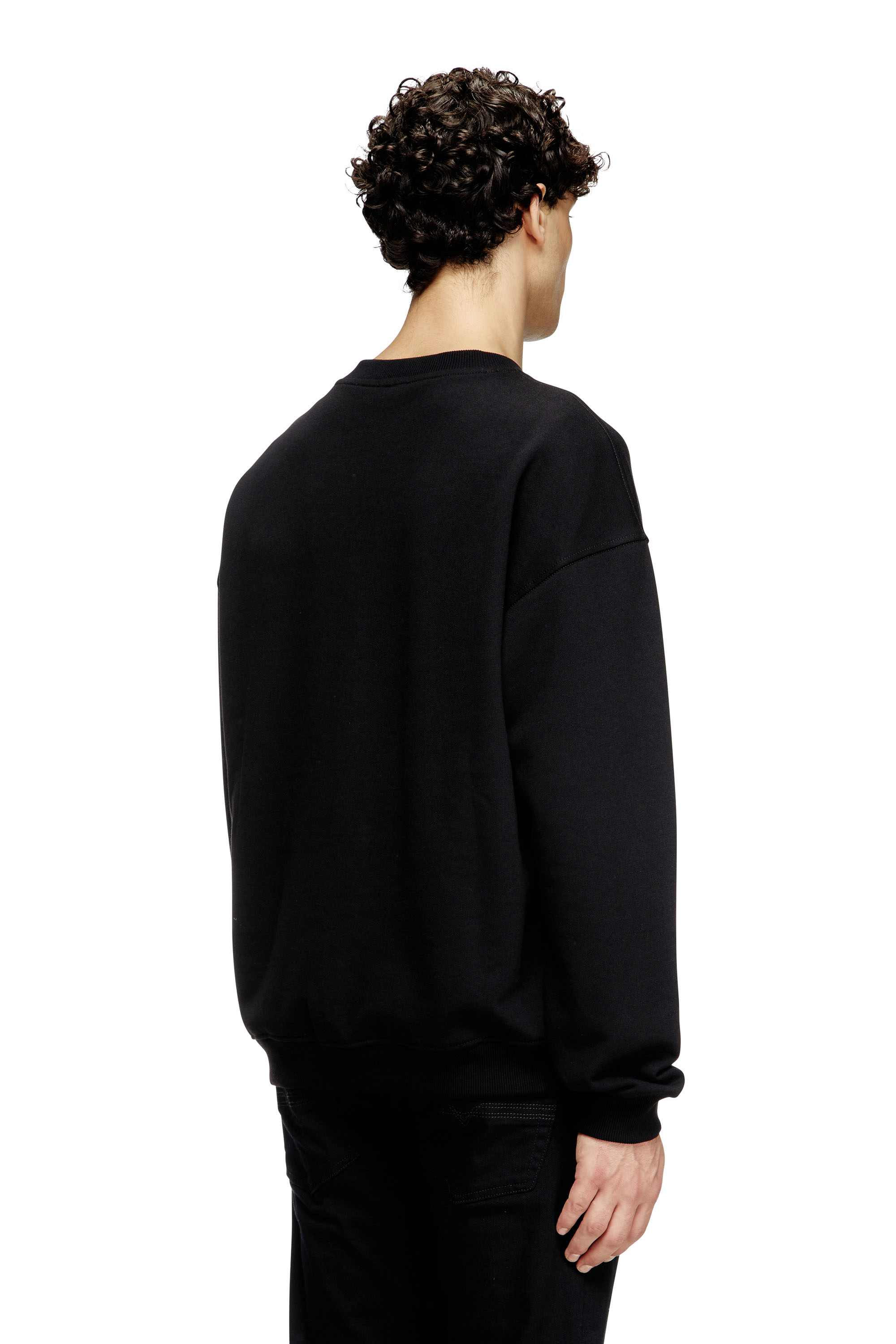 Diesel - S-BOXT-OD, Man's Sweatshirt with cut-out Oval D logo in Black - 4