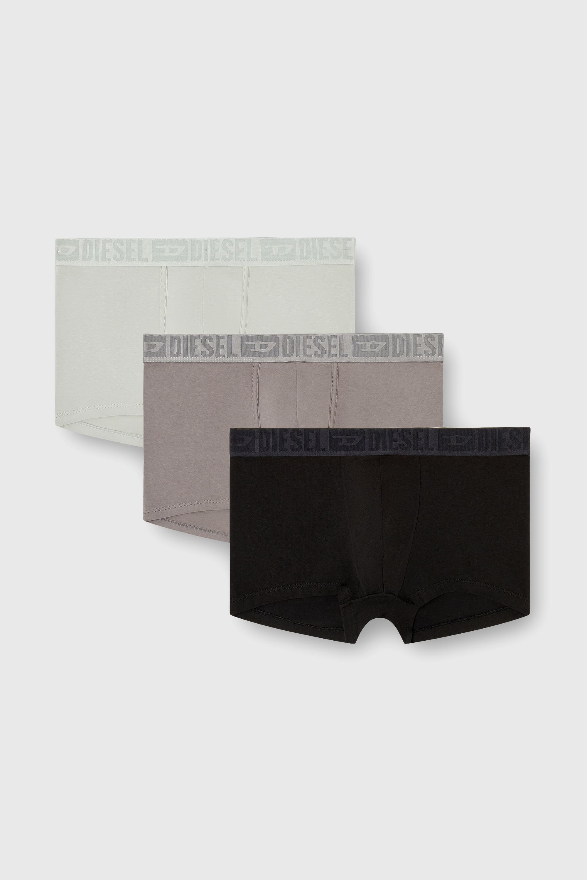Diesel - MIKE-D-CORE-3PACK, Man's Three-pack of stretch cotton boxer briefs with tonal waistband in Gray/Black - 2