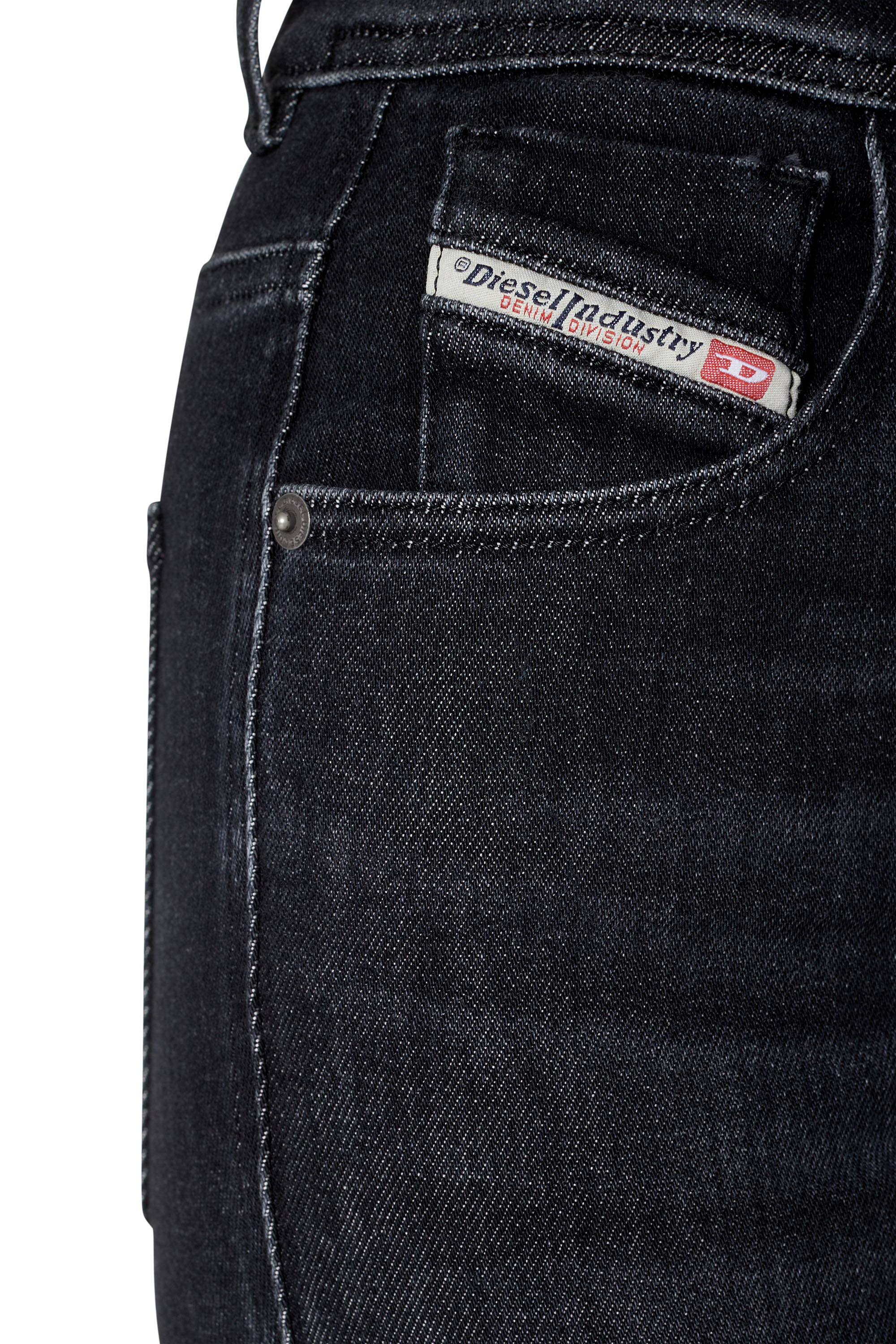 Diesel - Super skinny Jeans 1984 Slandy-High 09D96, Black/Dark grey - Image 4