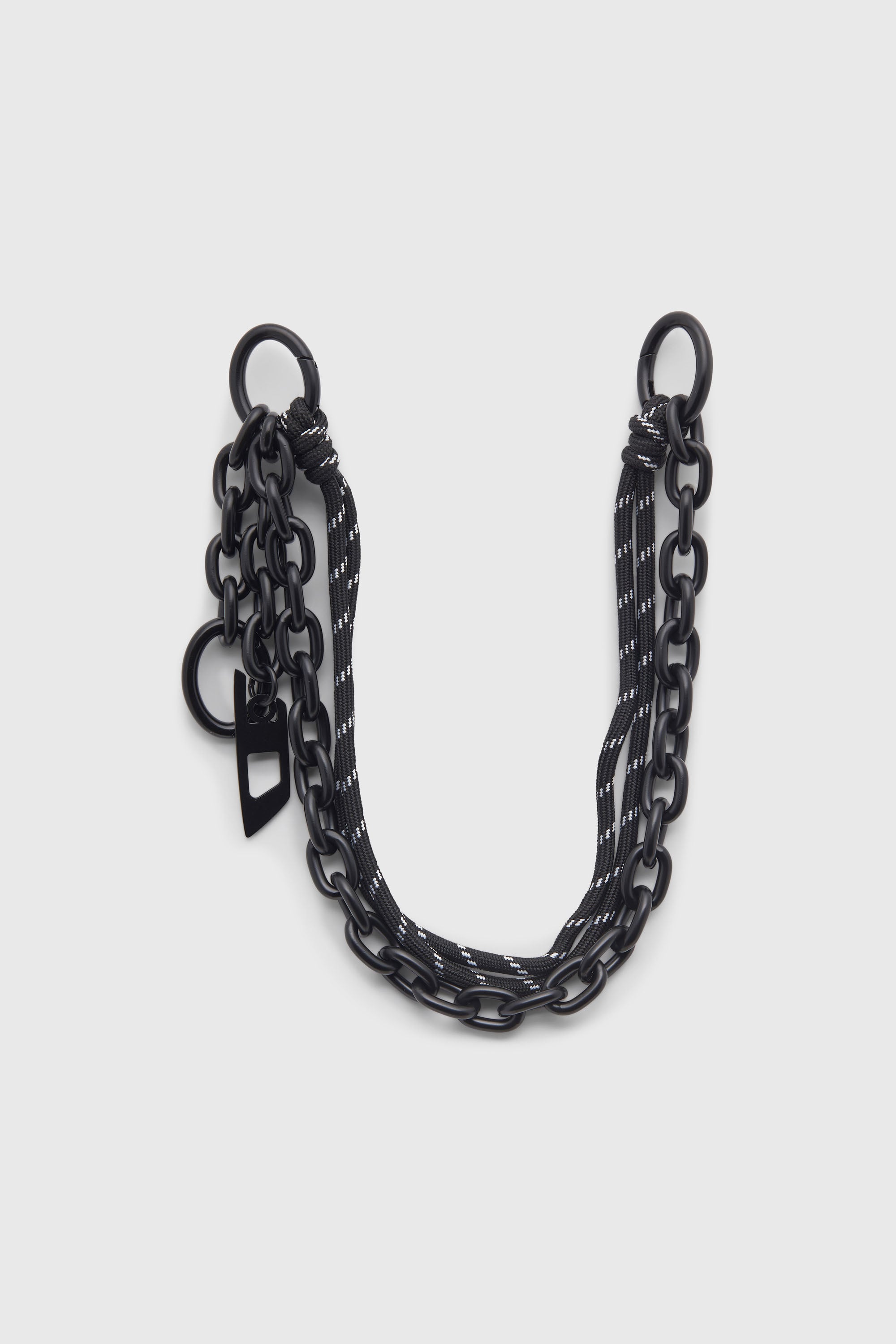 Diesel - CHAIN-D L, Unisex's Charm in chain and rope in Black - 1