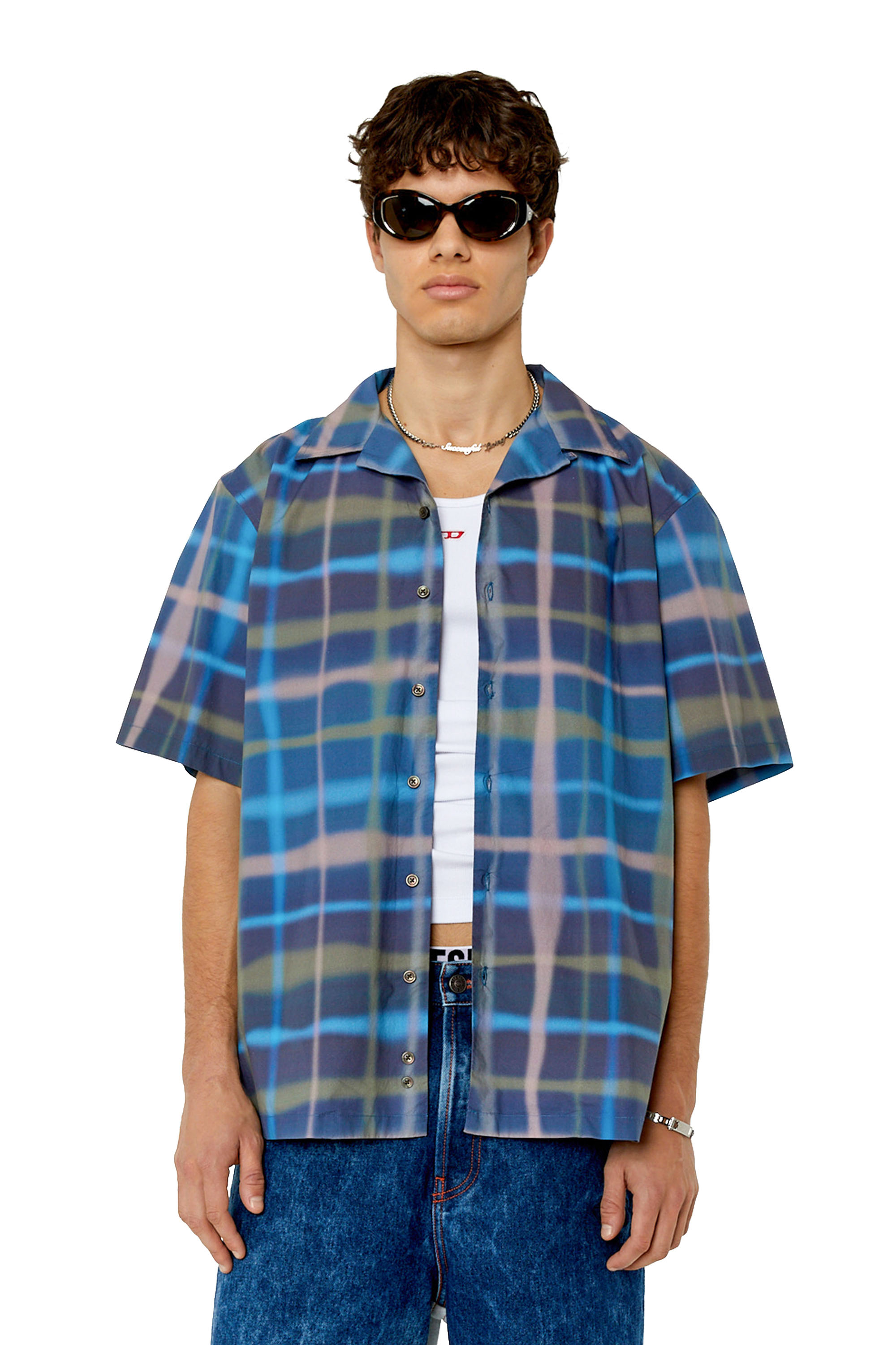 Diesel - S-FRANK-CHECK, Green/Blue - Image 1