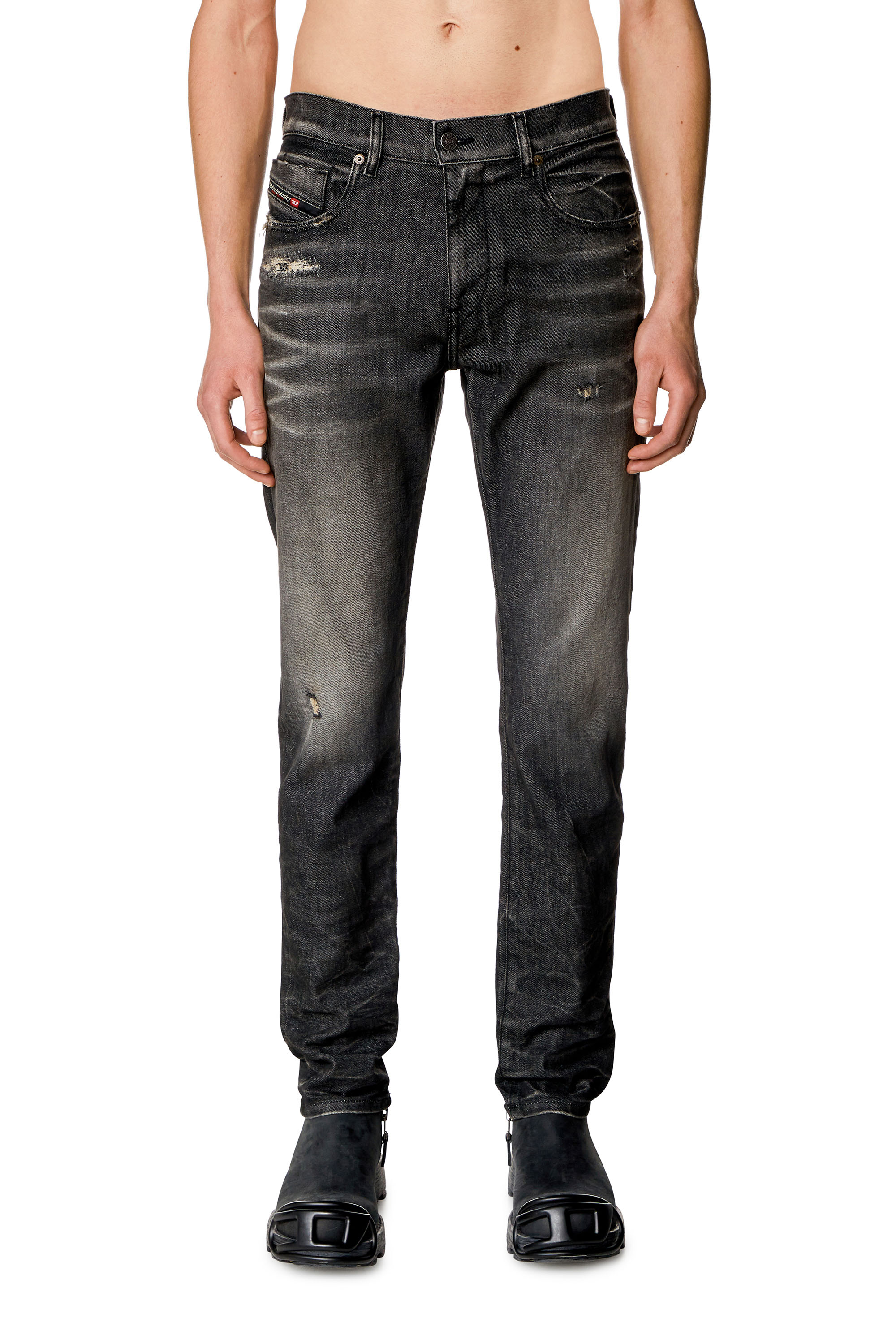 Diesel - Slim Jeans 2019 D-Strukt 09H51, Black/Dark grey - Image 1