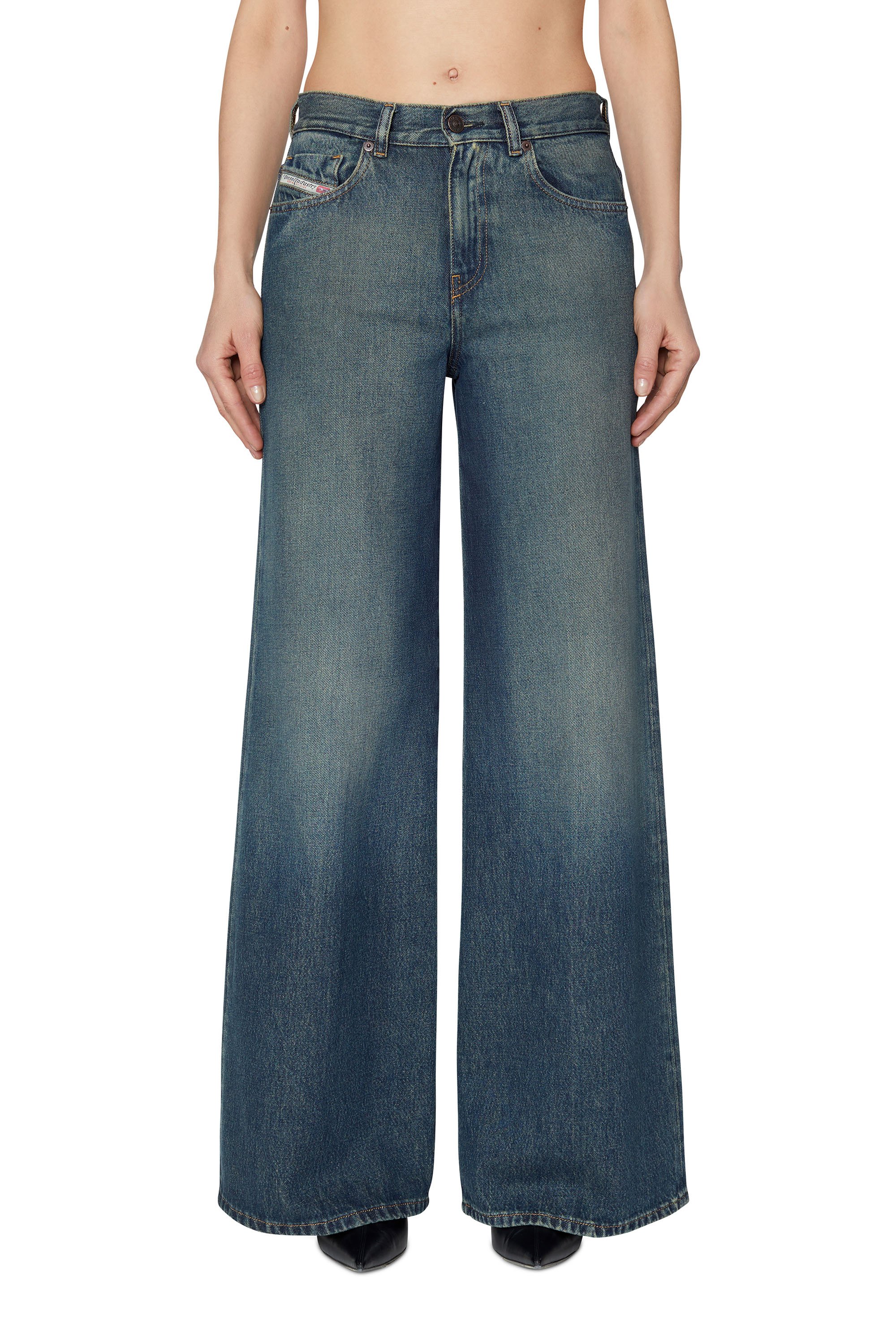 diesel wide leg jeans womens