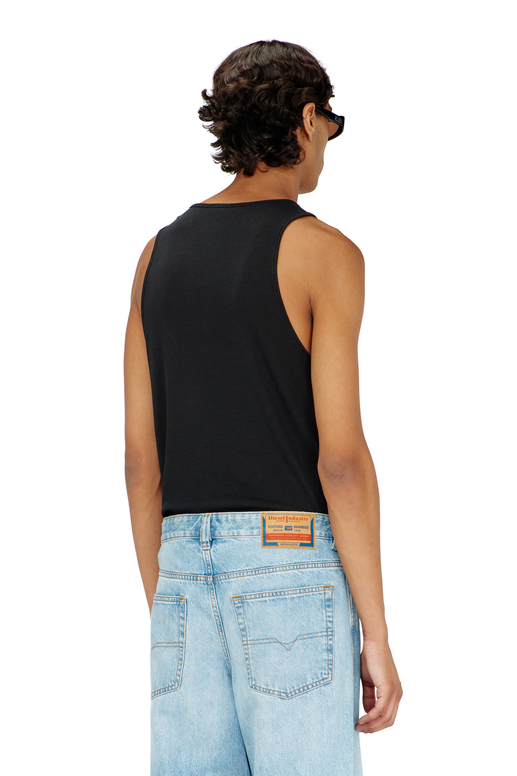 Diesel - T-LIFTY-IOD, Man's Cotton tank top with logo in Black - 4