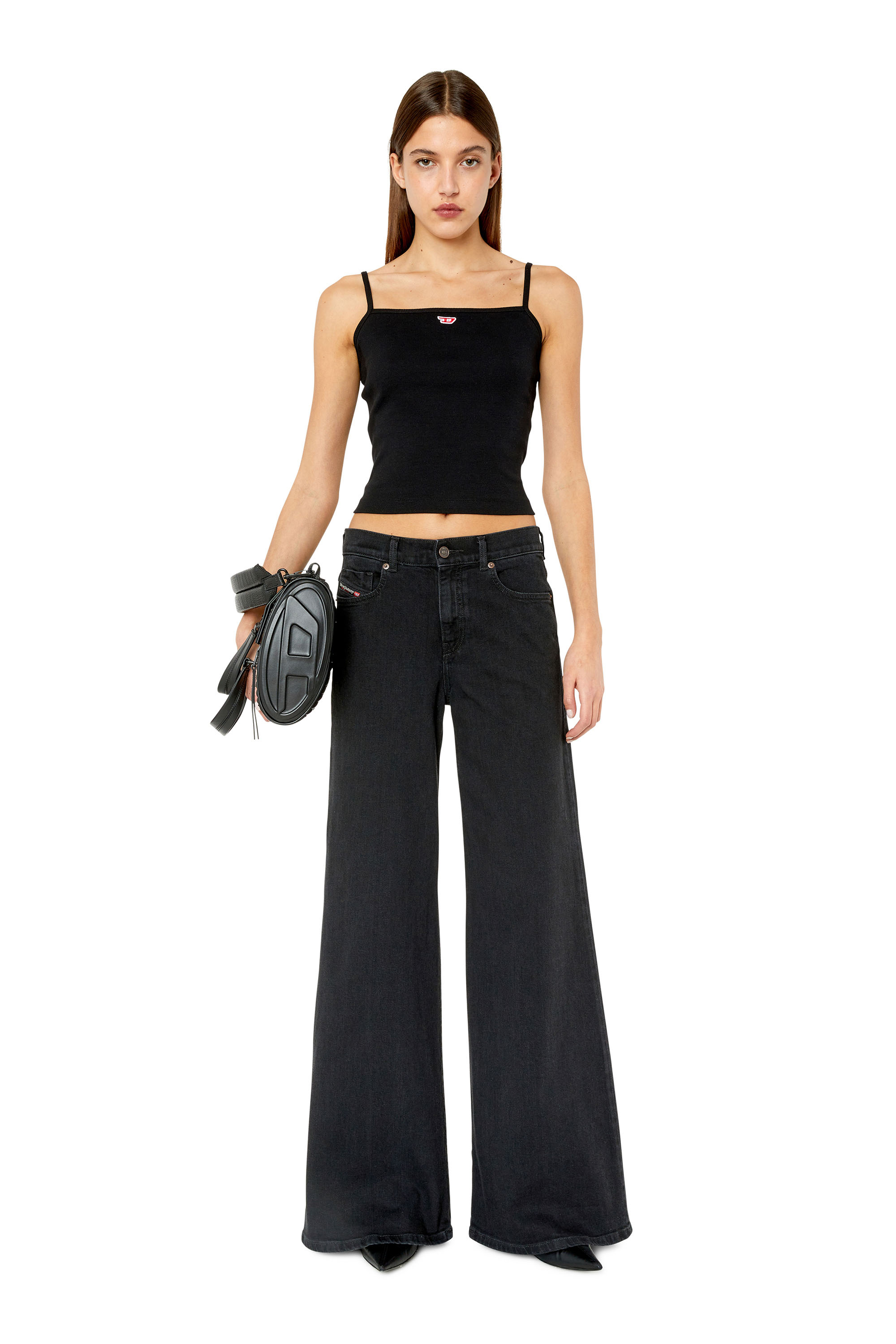Diesel - 1978 D-Akemi Z9C25 Bootcut and Flare Jeans, Black/Dark grey - Image 4